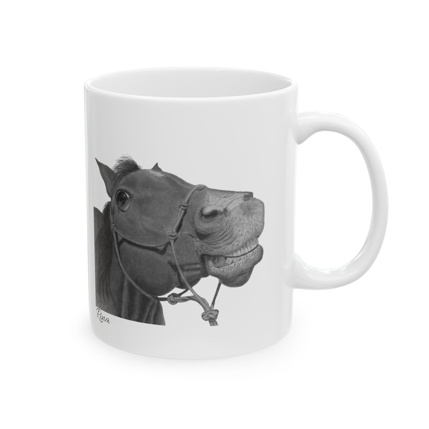 Smiling Horse Coffee Mug! Western Mug, Funny Horse Mug 11oz, 15oz