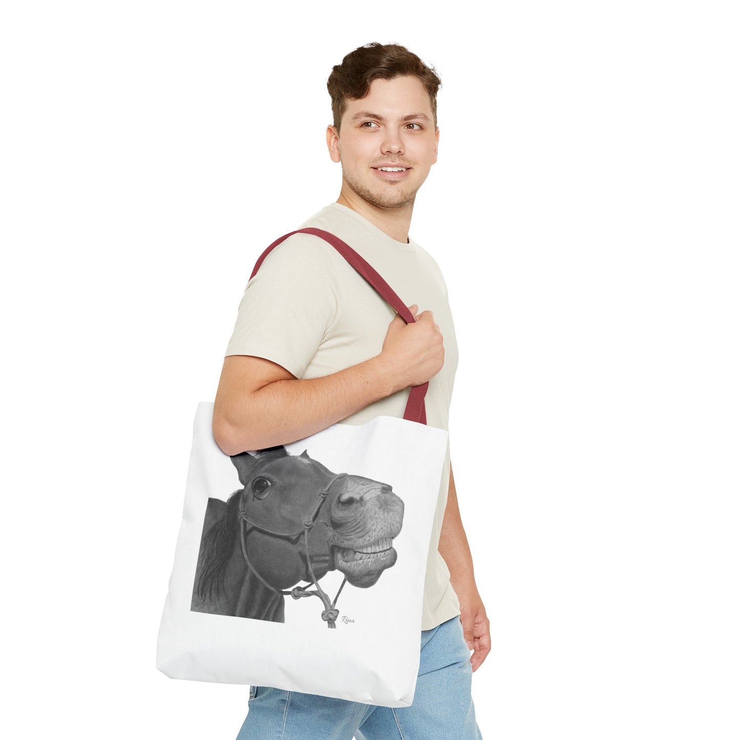 Happy Horse Tote Bag, Beach Tote, Pool Bag, Book Bag