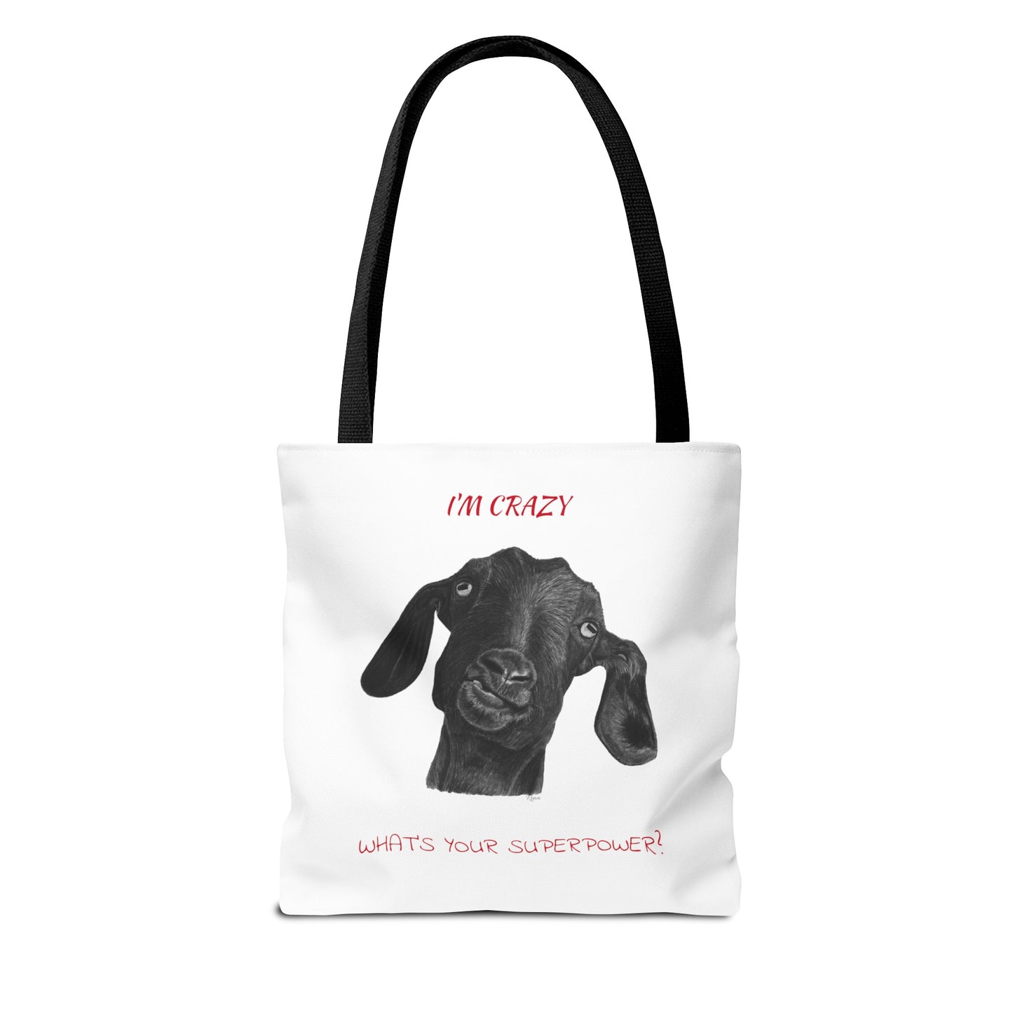 ImCrazy Whats Your Superpower Goofy Goat Tote Bag Beach Bag Pool Bag Book Bag