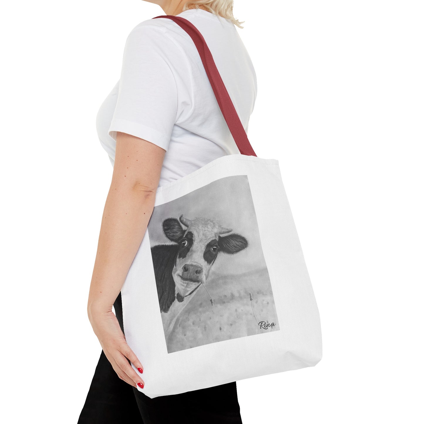 Peek A Boo Cow Tote Bag, Beach bag, Pool Bag, Book Bag