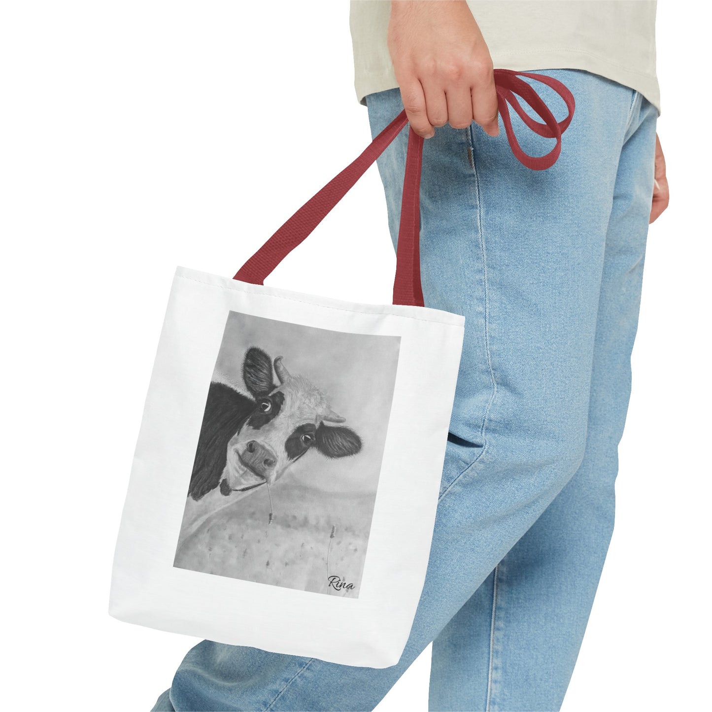 Peek A Boo Cow Tote Bag, Beach bag, Pool Bag, Book Bag