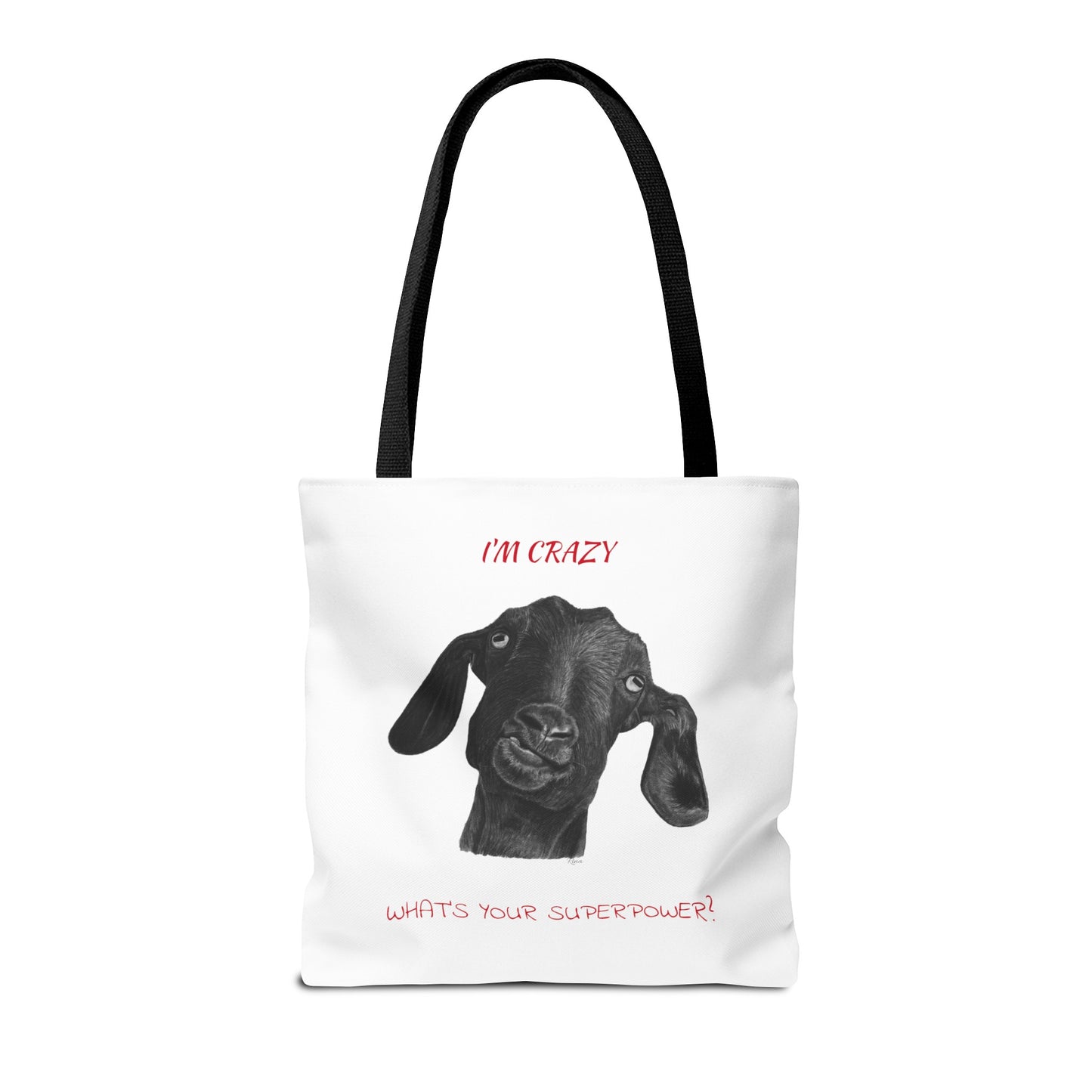 ImCrazy Whats Your Superpower Goofy Goat Tote Bag Beach Bag Pool Bag Book Bag