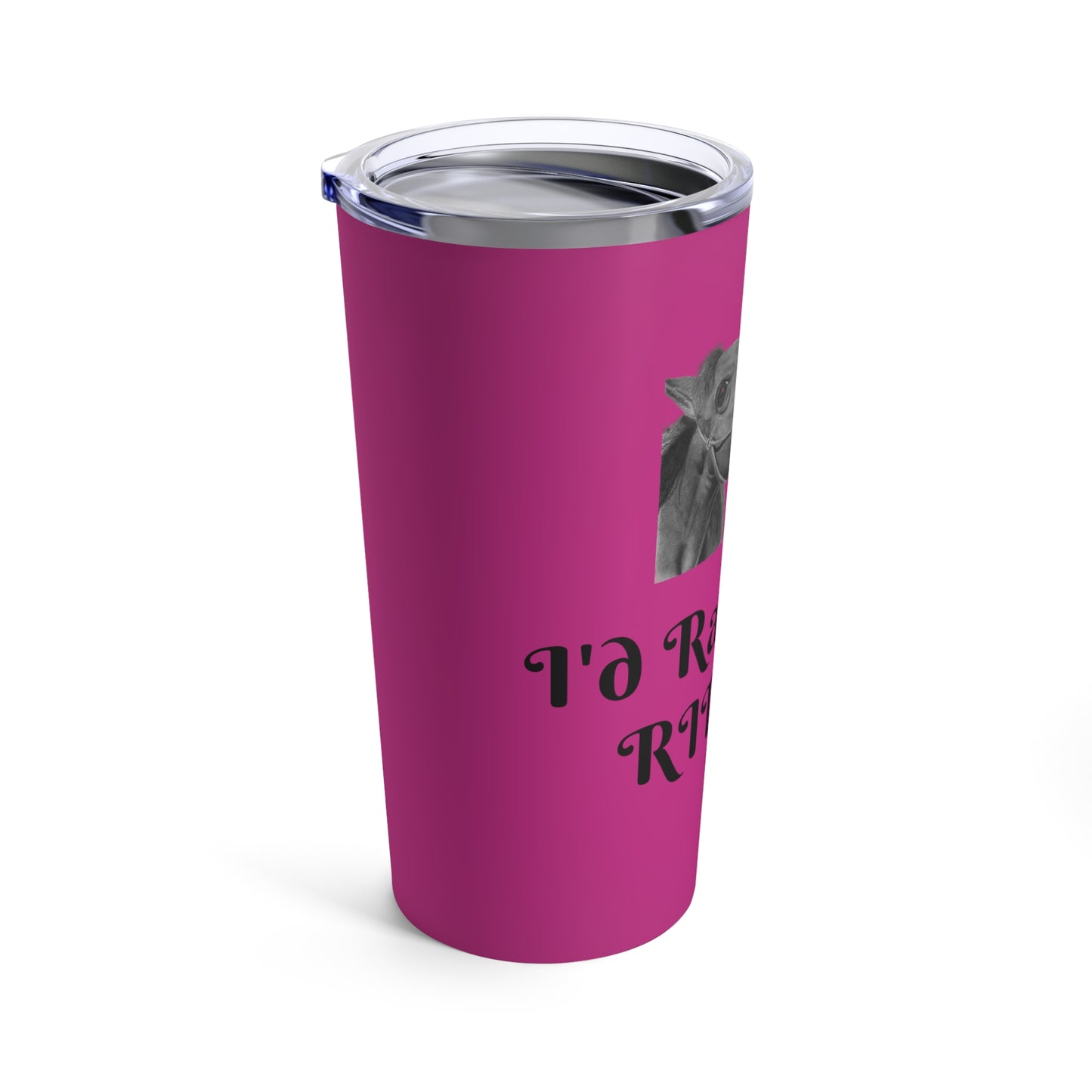 Id Rather Be Riding Funny Horse Tumbler 20oz (Fuscia) Gift For Horse Lover Western Tumbler