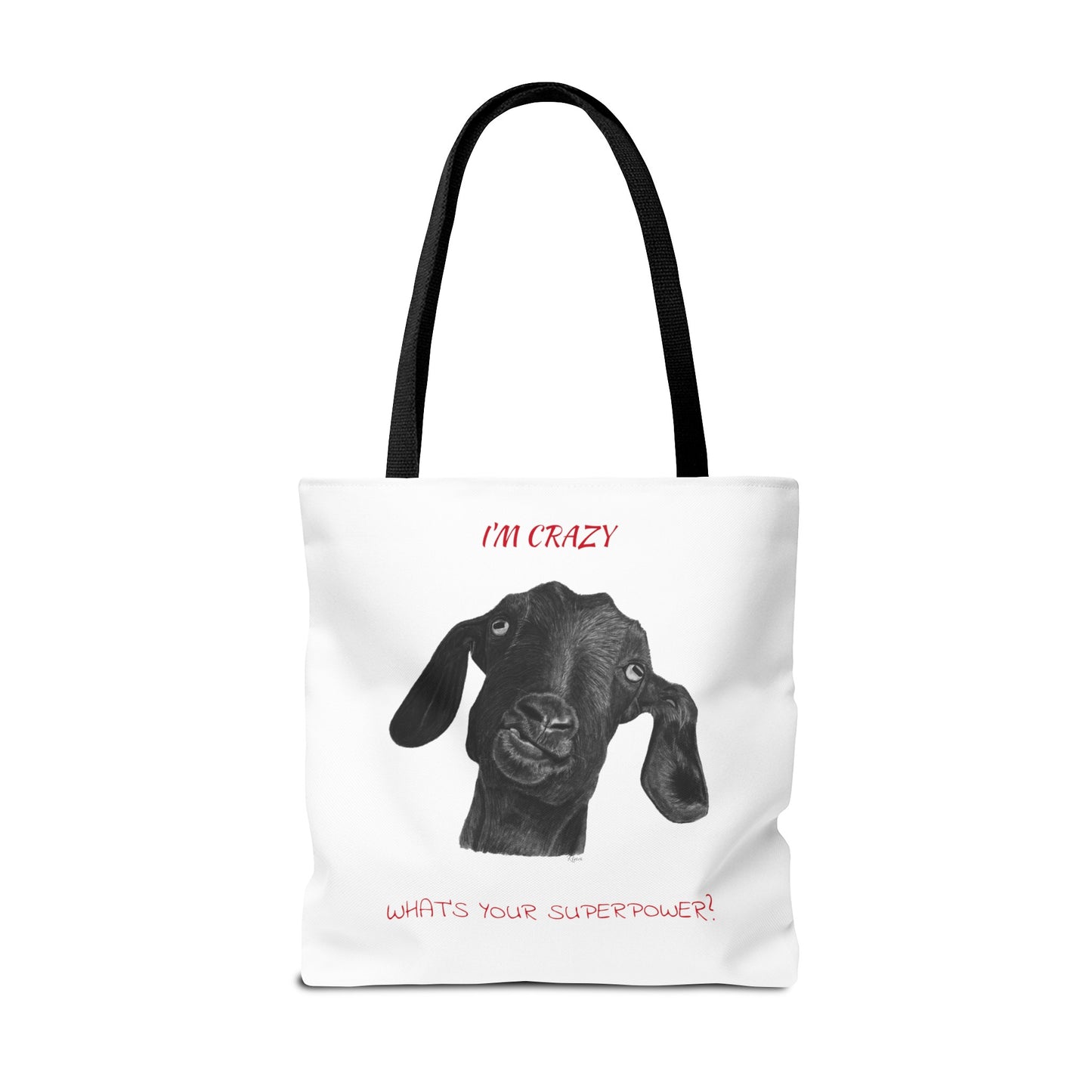 ImCrazy Whats Your Superpower Goofy Goat Tote Bag Beach Bag Pool Bag Book Bag