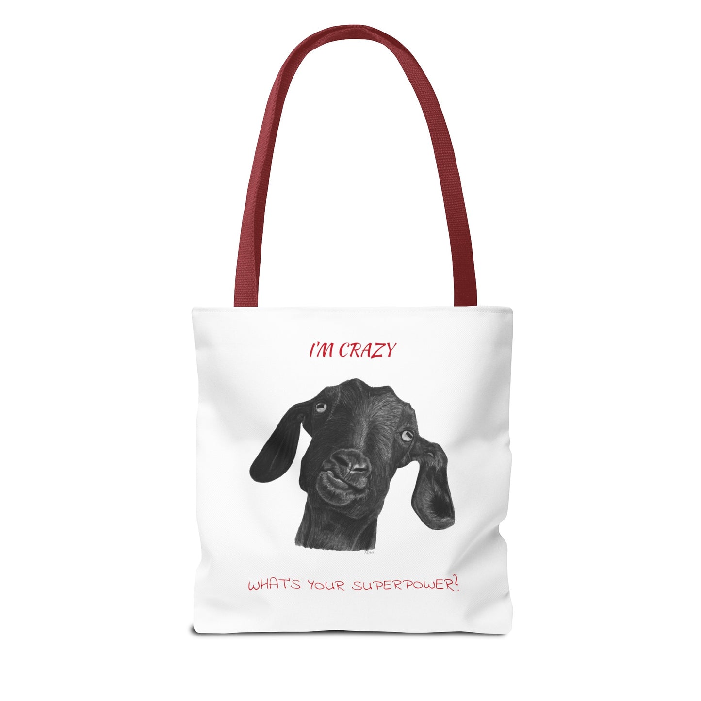 ImCrazy Whats Your Superpower Goofy Goat Tote Bag Beach Bag Pool Bag Book Bag