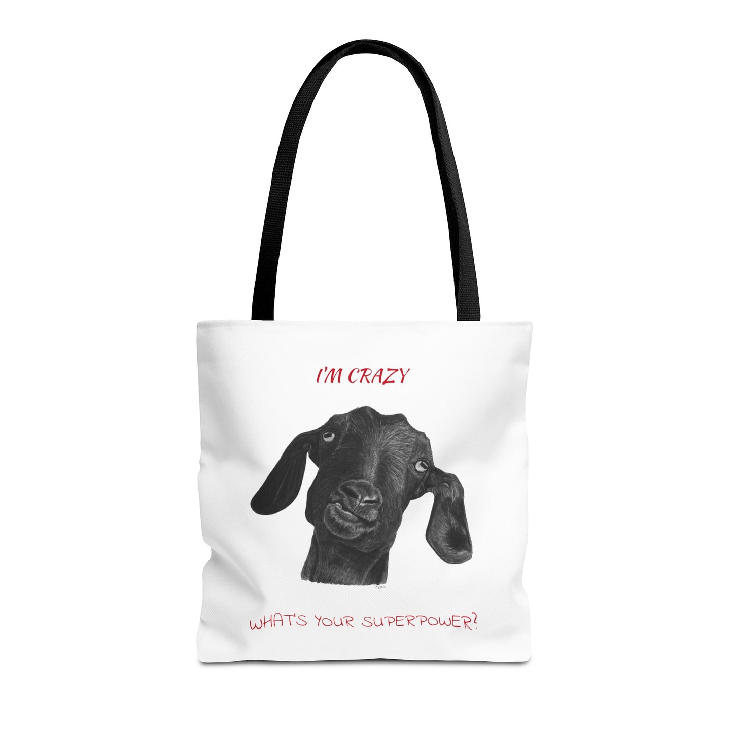 ImCrazy Whats Your Superpower Goofy Goat Tote Bag Beach Bag Pool Bag Book Bag
