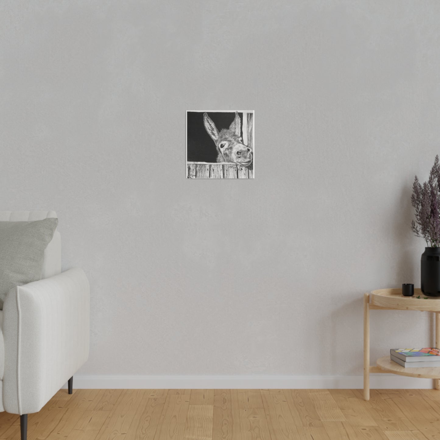 Sweet Donkey Stretched Matte Canvas