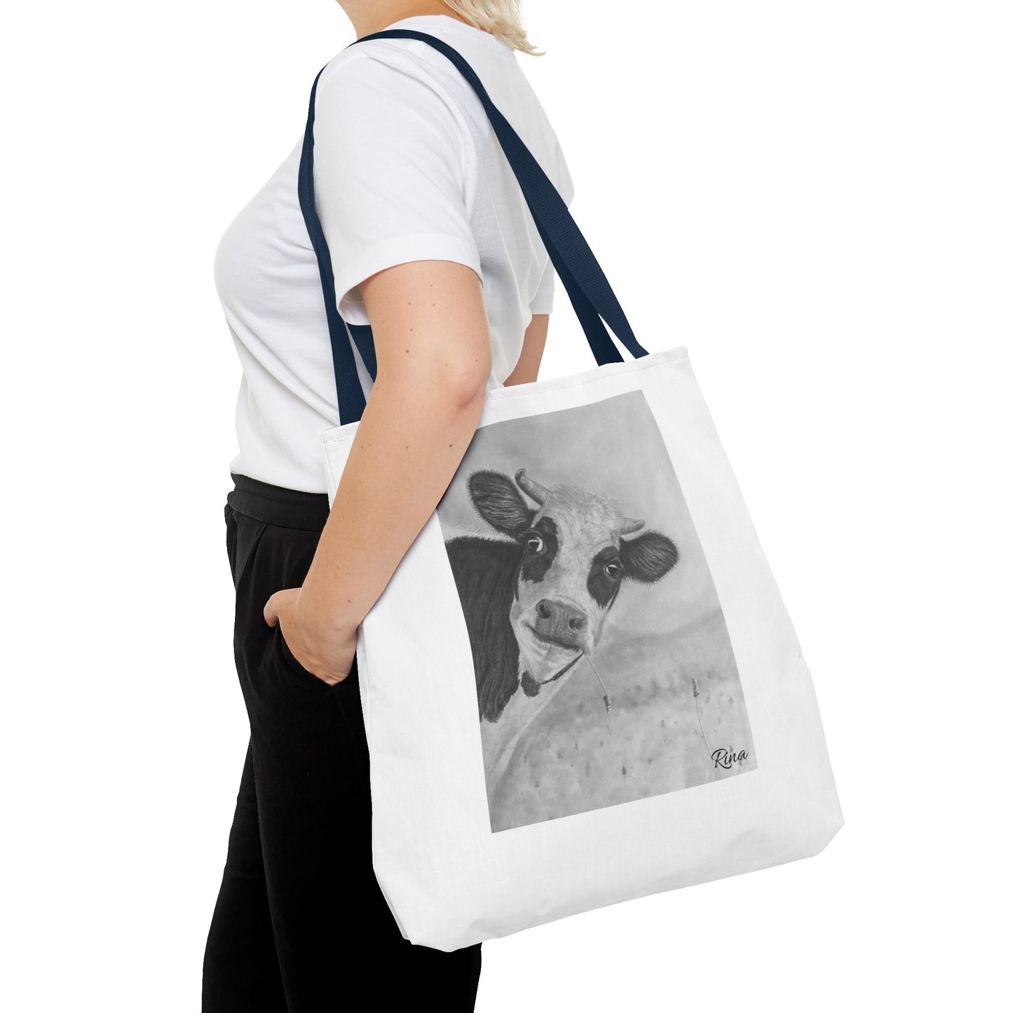 Peek A Boo Cow Tote Bag, Beach bag, Pool Bag, Book Bag