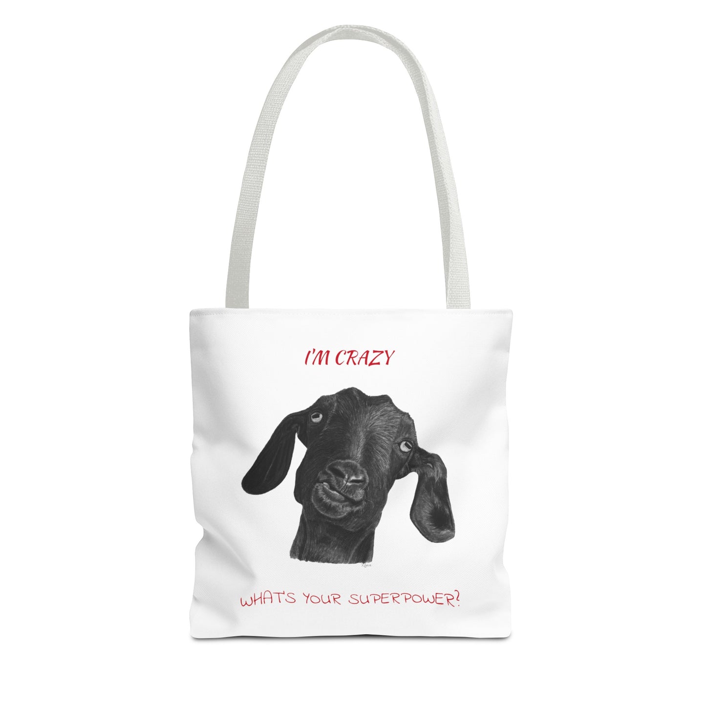 ImCrazy Whats Your Superpower Goofy Goat Tote Bag Beach Bag Pool Bag Book Bag