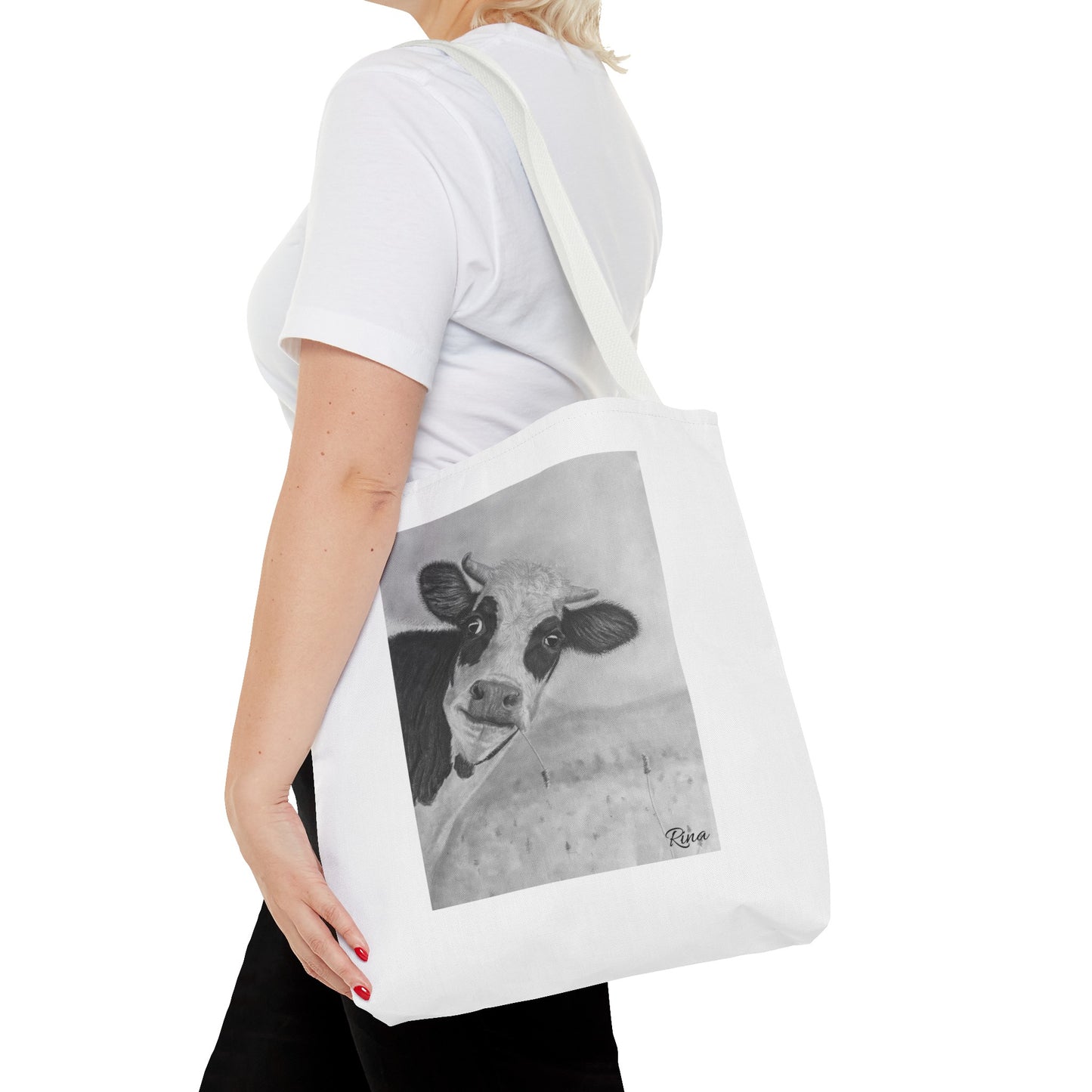 Peek A Boo Cow Tote Bag, Beach bag, Pool Bag, Book Bag
