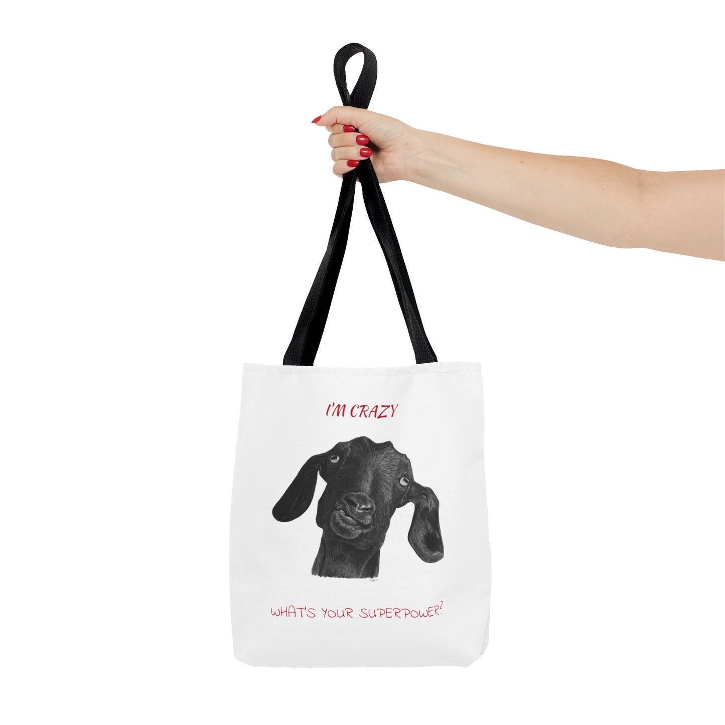 ImCrazy Whats Your Superpower Goofy Goat Tote Bag Beach Bag Pool Bag Book Bag
