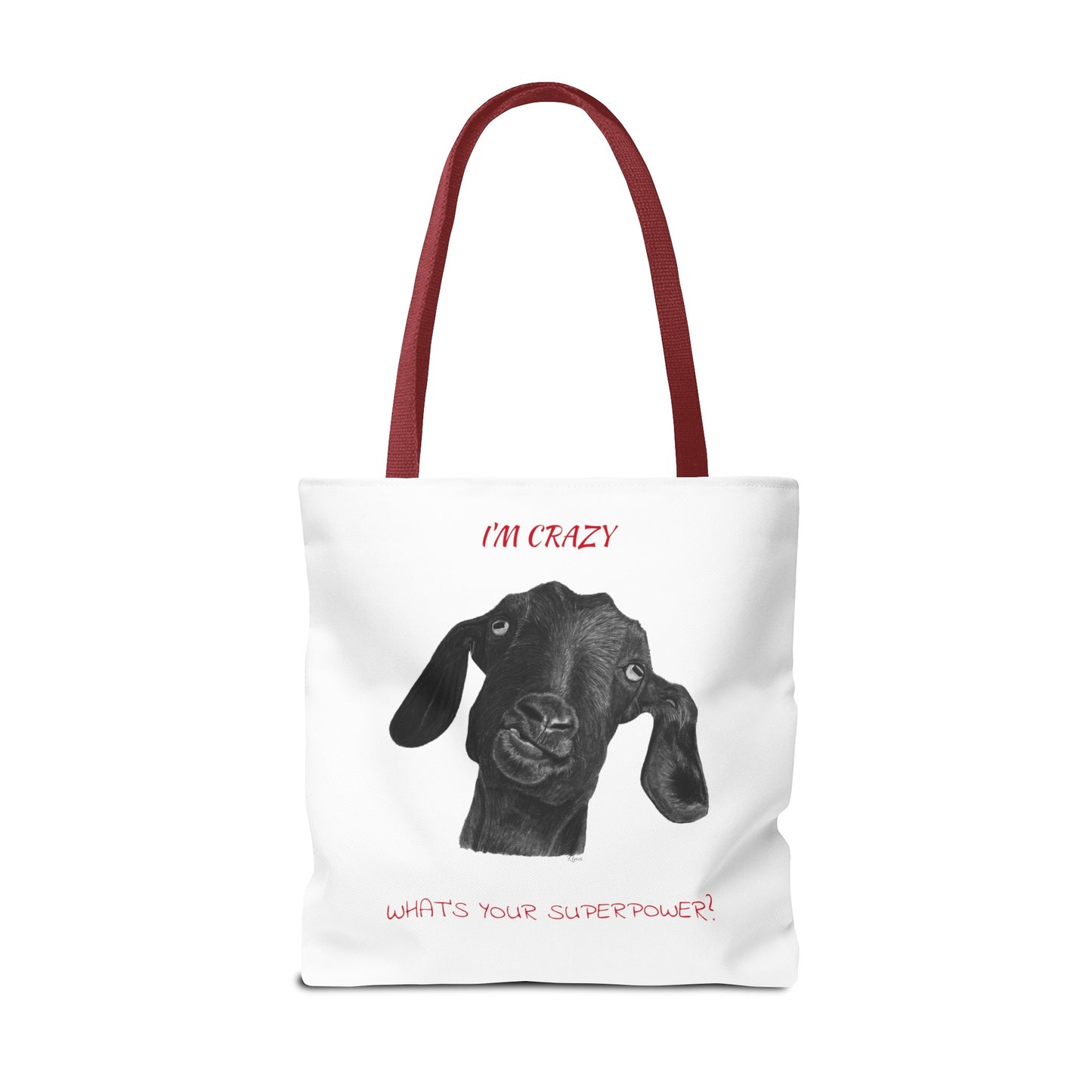 ImCrazy Whats Your Superpower Goofy Goat Tote Bag Beach Bag Pool Bag Book Bag