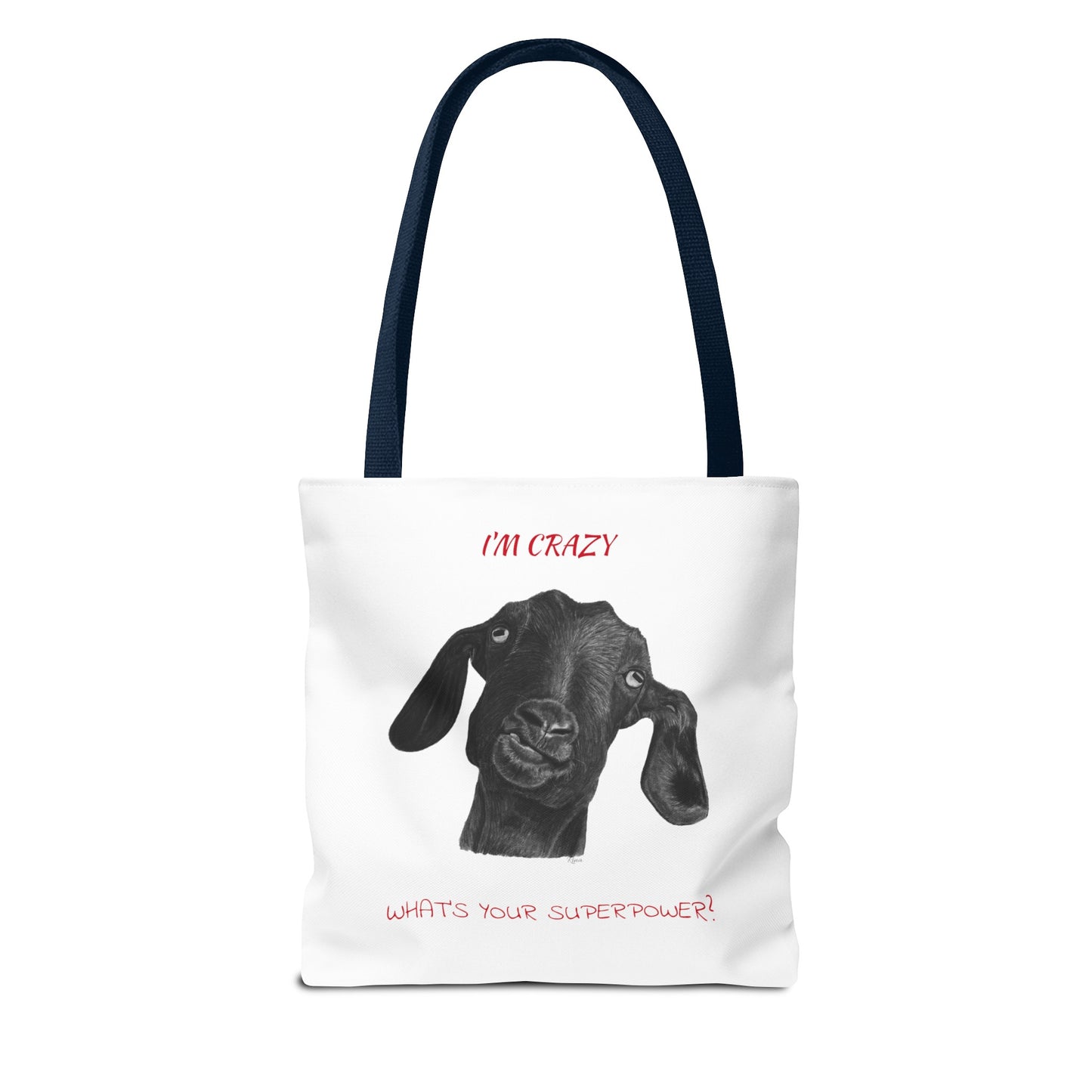 ImCrazy Whats Your Superpower Goofy Goat Tote Bag Beach Bag Pool Bag Book Bag