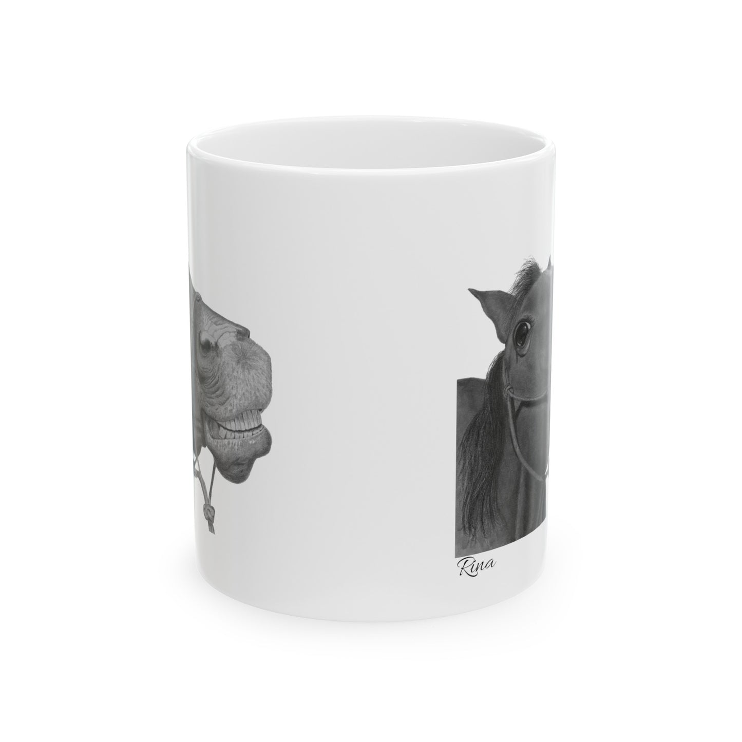 Smiling Horse Coffee Mug! Western Mug, Funny Horse Mug 11oz, 15oz