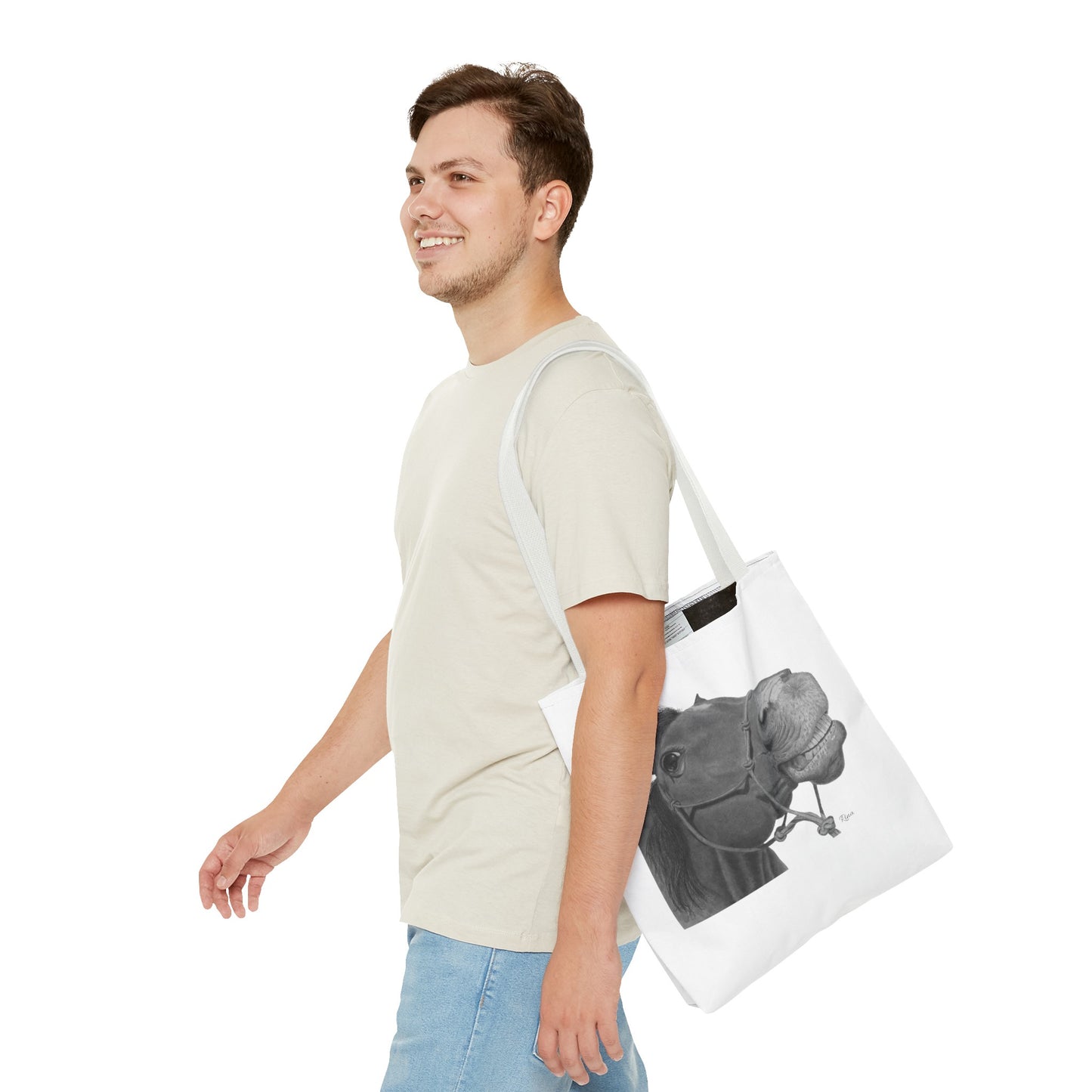 Happy Horse Tote Bag, Beach Tote, Pool Bag, Book Bag