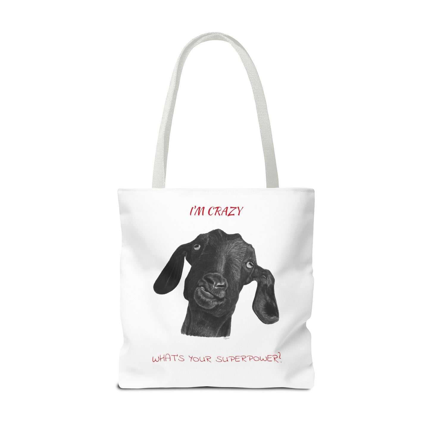ImCrazy Whats Your Superpower Goofy Goat Tote Bag Beach Bag Pool Bag Book Bag