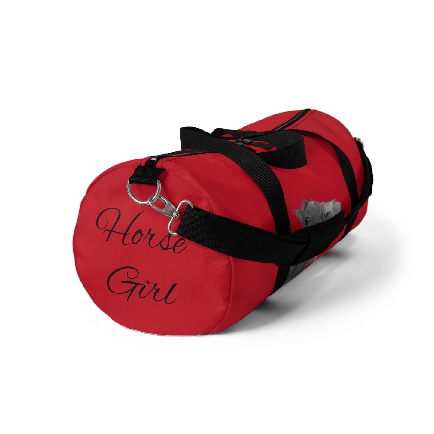 Horse Girl Smiling Horse Duffel Bag, Small and Large