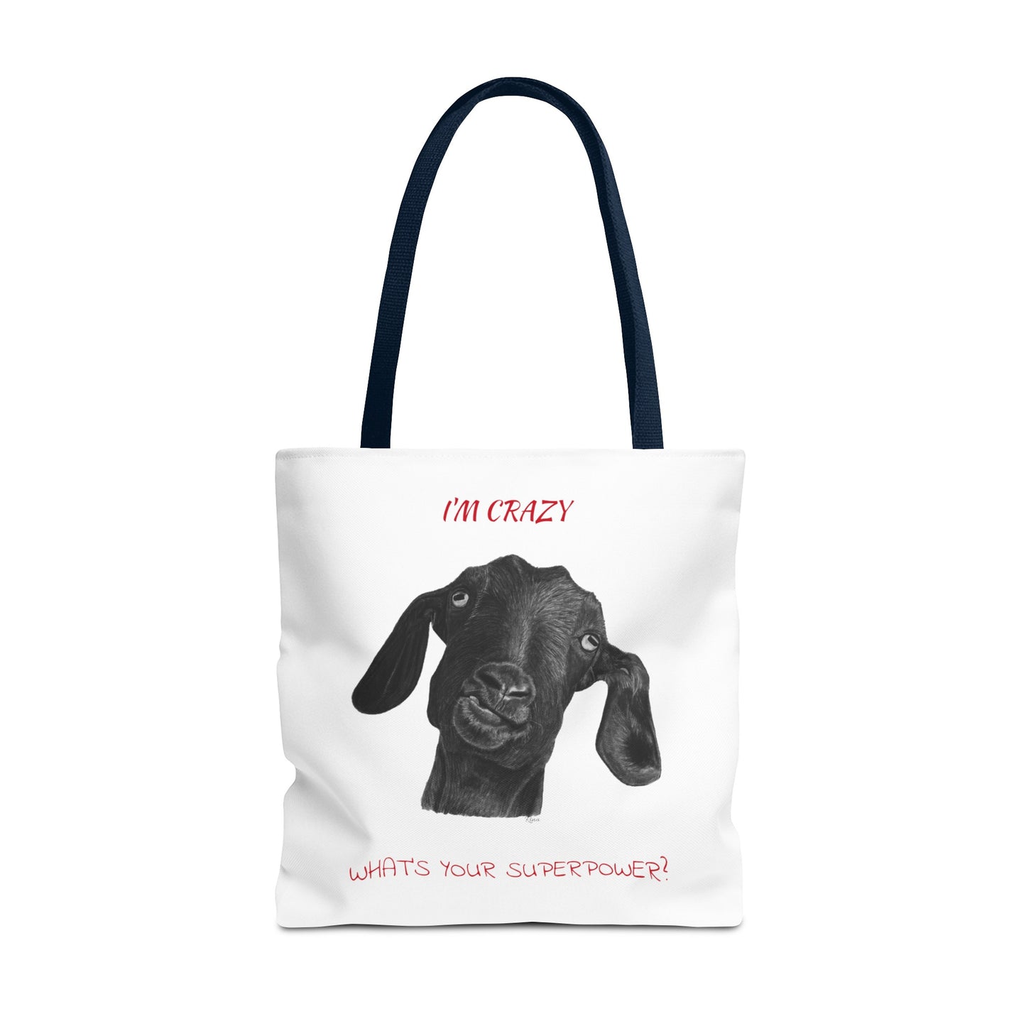 ImCrazy Whats Your Superpower Goofy Goat Tote Bag Beach Bag Pool Bag Book Bag