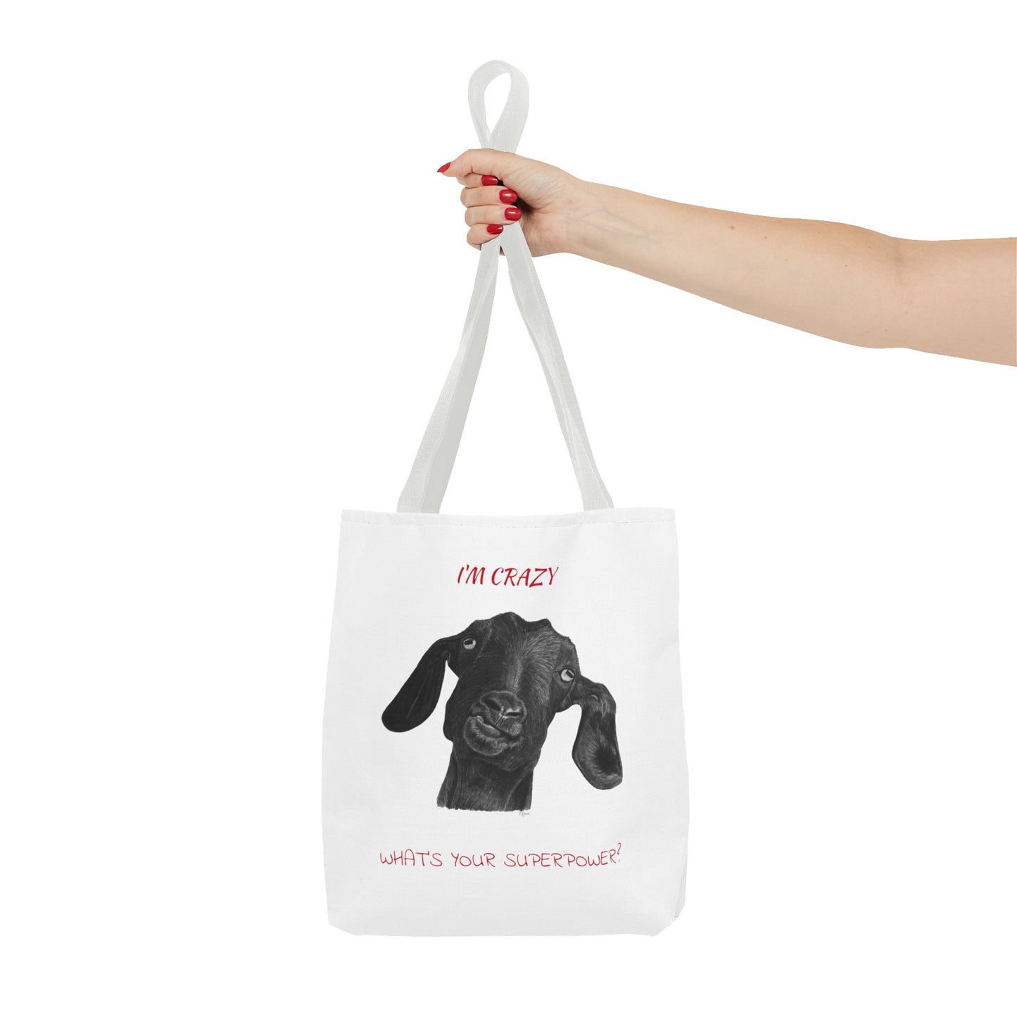 ImCrazy Whats Your Superpower Goofy Goat Tote Bag Beach Bag Pool Bag Book Bag