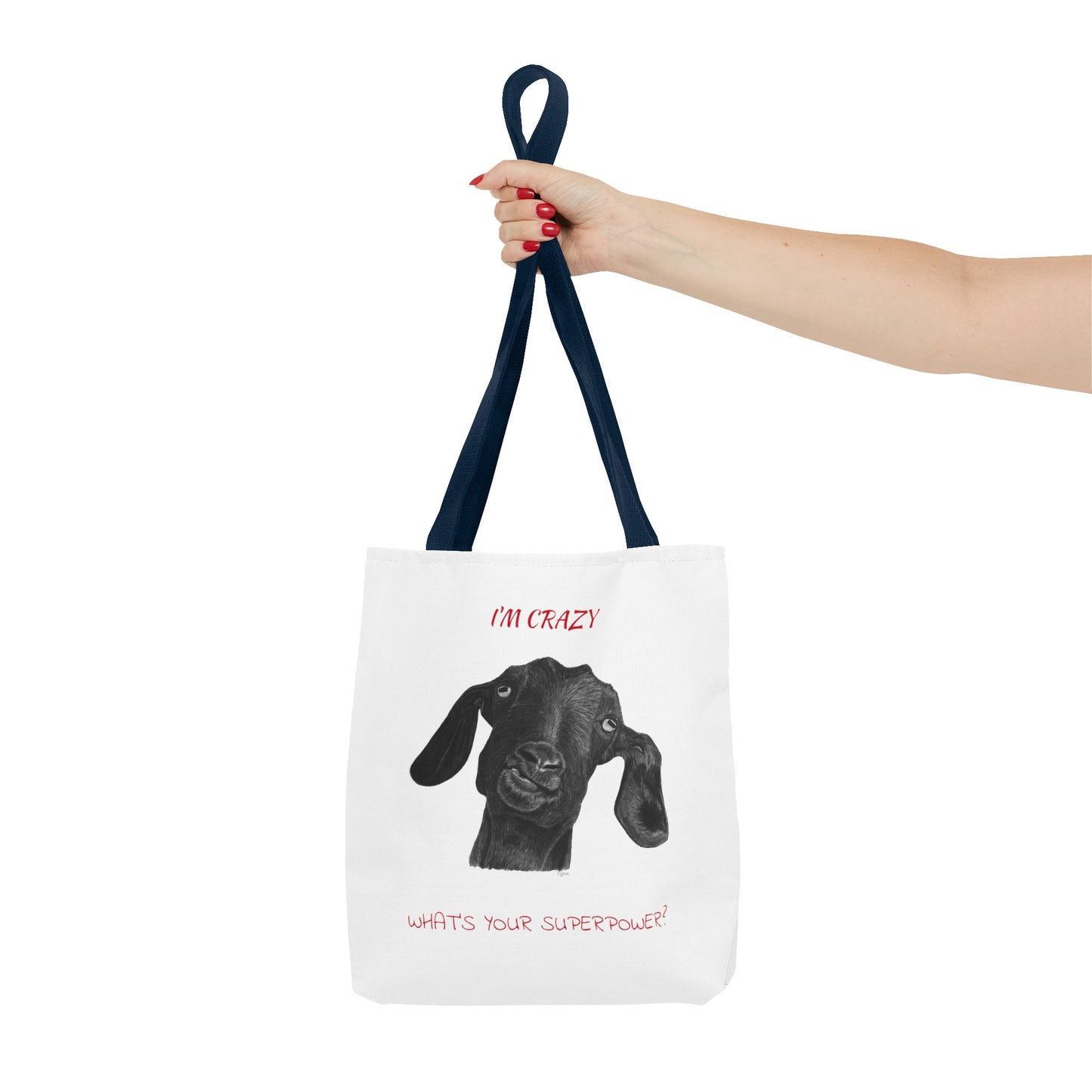 ImCrazy Whats Your Superpower Goofy Goat Tote Bag Beach Bag Pool Bag Book Bag