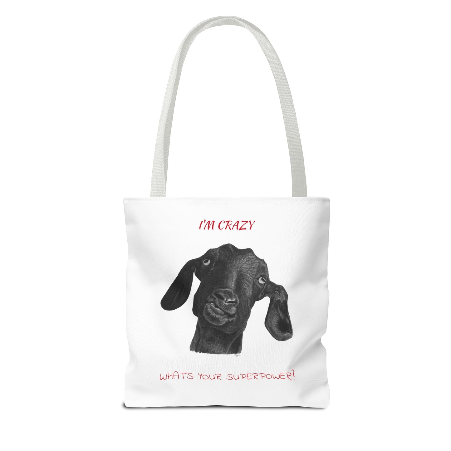 ImCrazy Whats Your Superpower Goofy Goat Tote Bag Beach Bag Pool Bag Book Bag