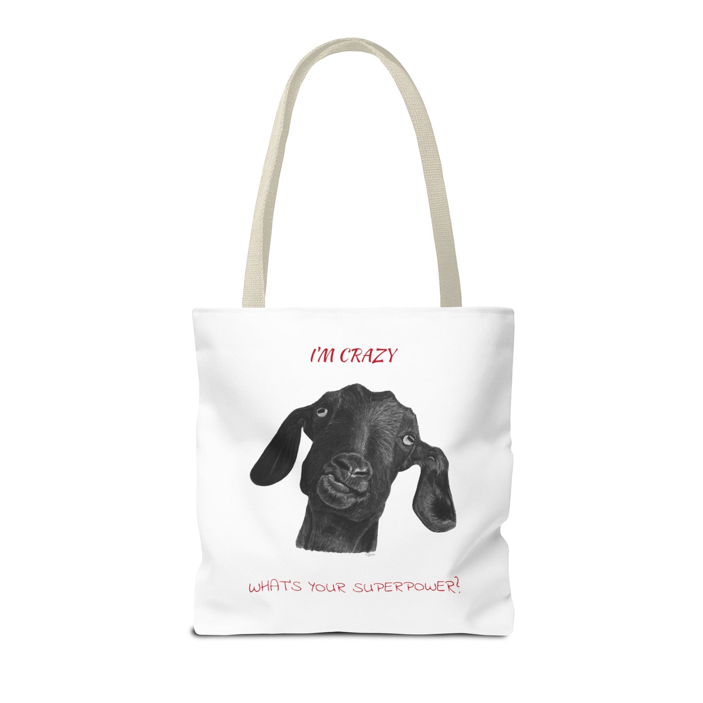 ImCrazy Whats Your Superpower Goofy Goat Tote Bag Beach Bag Pool Bag Book Bag