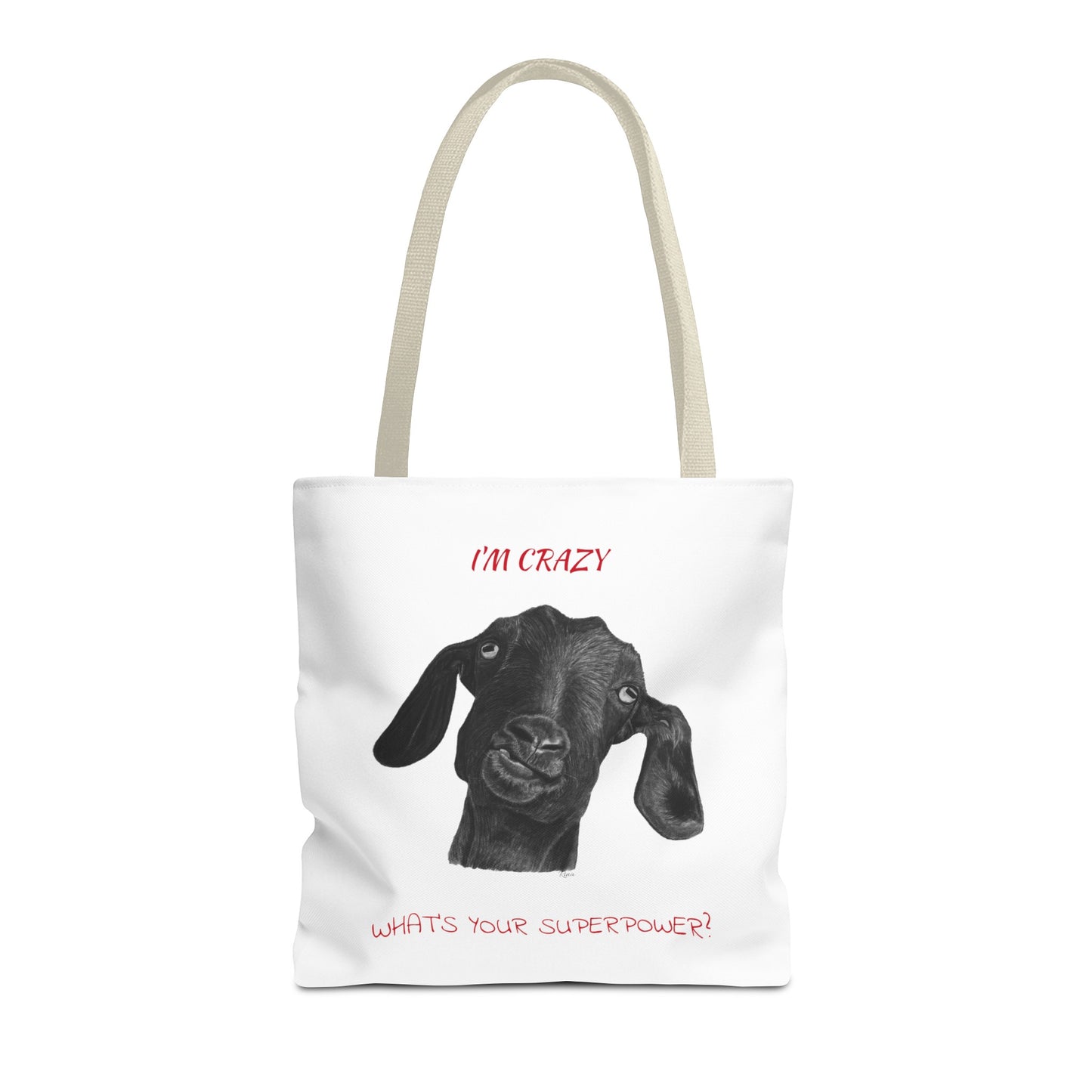 ImCrazy Whats Your Superpower Goofy Goat Tote Bag Beach Bag Pool Bag Book Bag