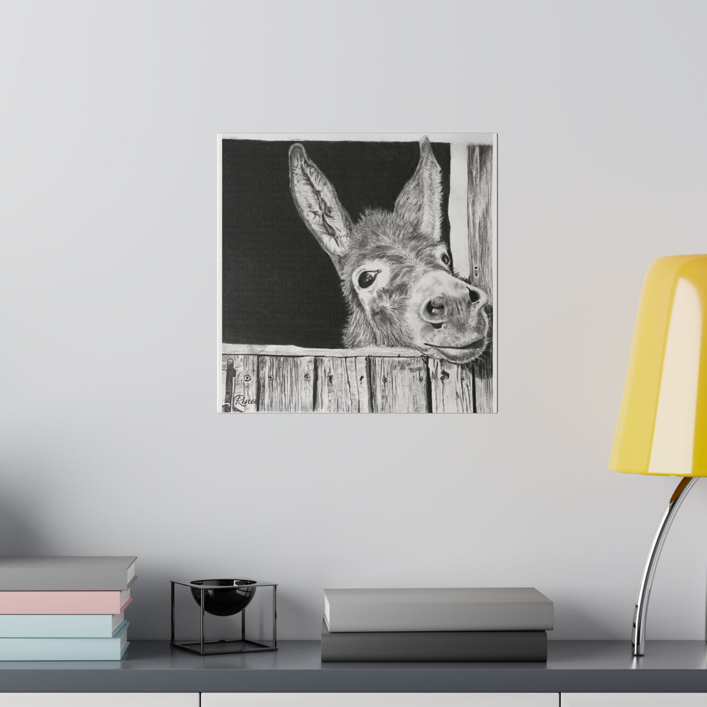 Sweet Donkey Stretched Matte Canvas