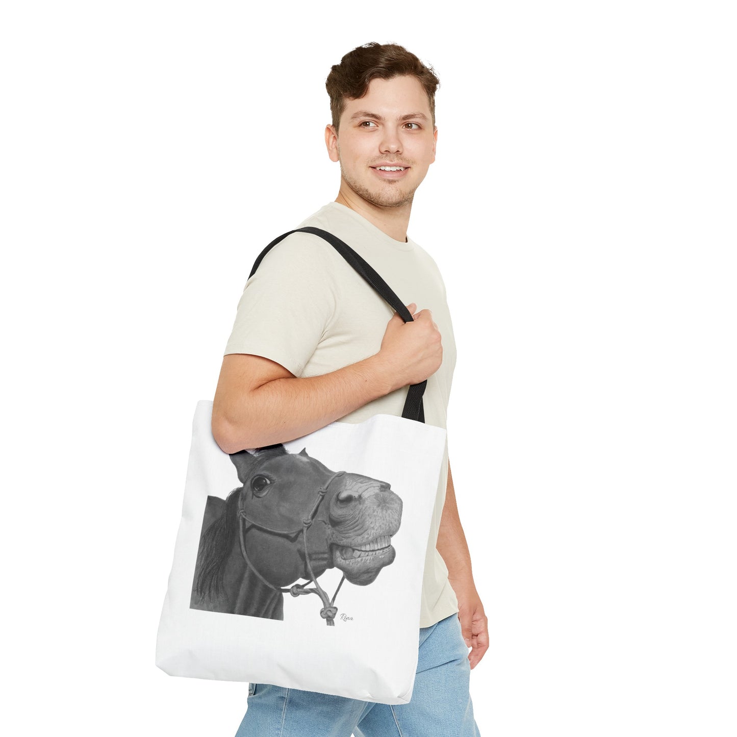 Happy Horse Tote Bag, Beach Tote, Pool Bag, Book Bag