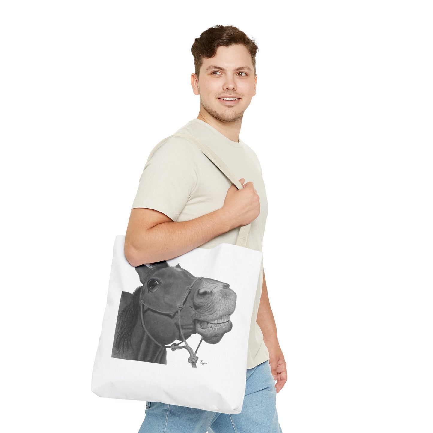 Happy Horse Tote Bag, Beach Tote, Pool Bag, Book Bag