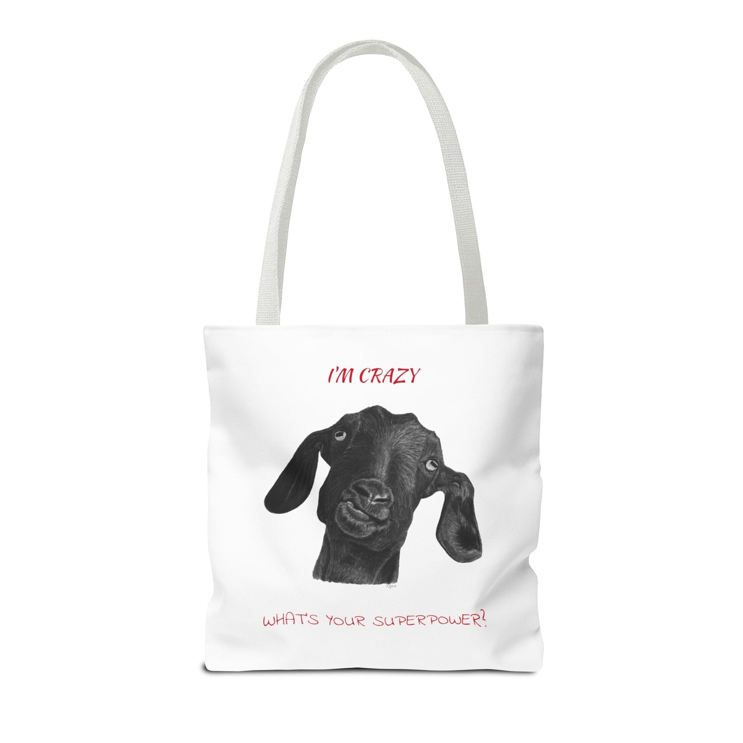 ImCrazy Whats Your Superpower Goofy Goat Tote Bag Beach Bag Pool Bag Book Bag