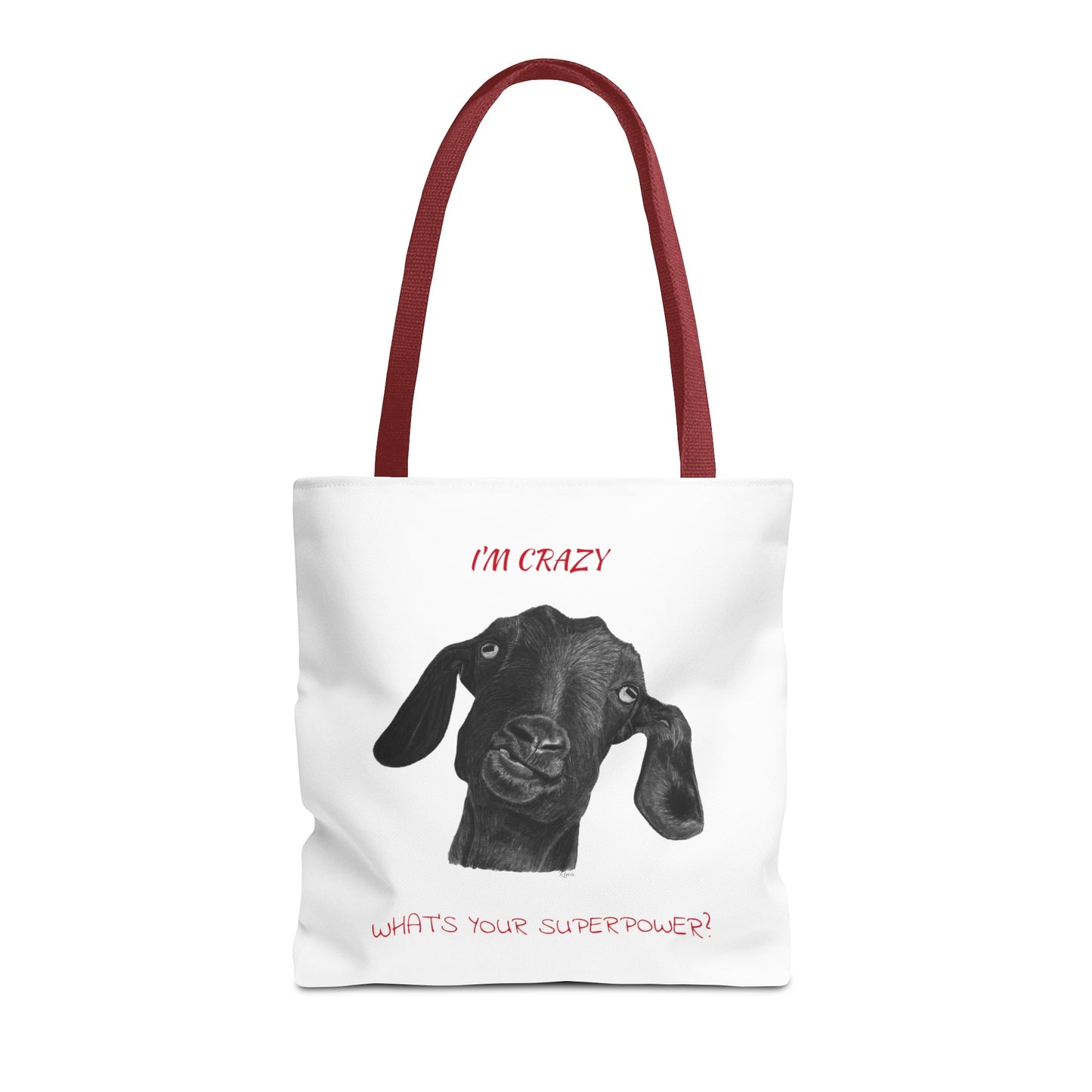 ImCrazy Whats Your Superpower Goofy Goat Tote Bag Beach Bag Pool Bag Book Bag