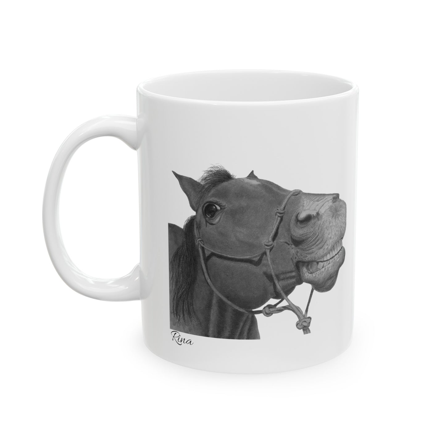 Smiling Horse Coffee Mug! Western Mug, Funny Horse Mug 11oz, 15oz
