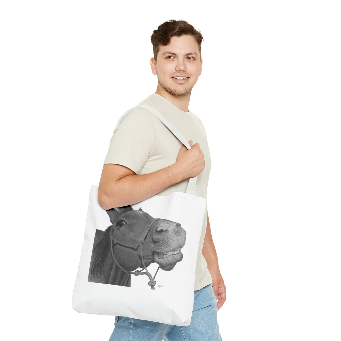 Happy Horse Tote Bag, Beach Tote, Pool Bag, Book Bag