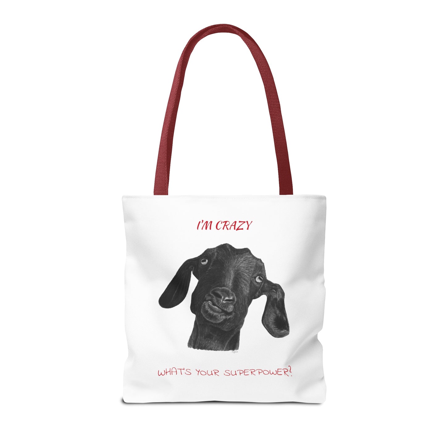 ImCrazy Whats Your Superpower Goofy Goat Tote Bag Beach Bag Pool Bag Book Bag