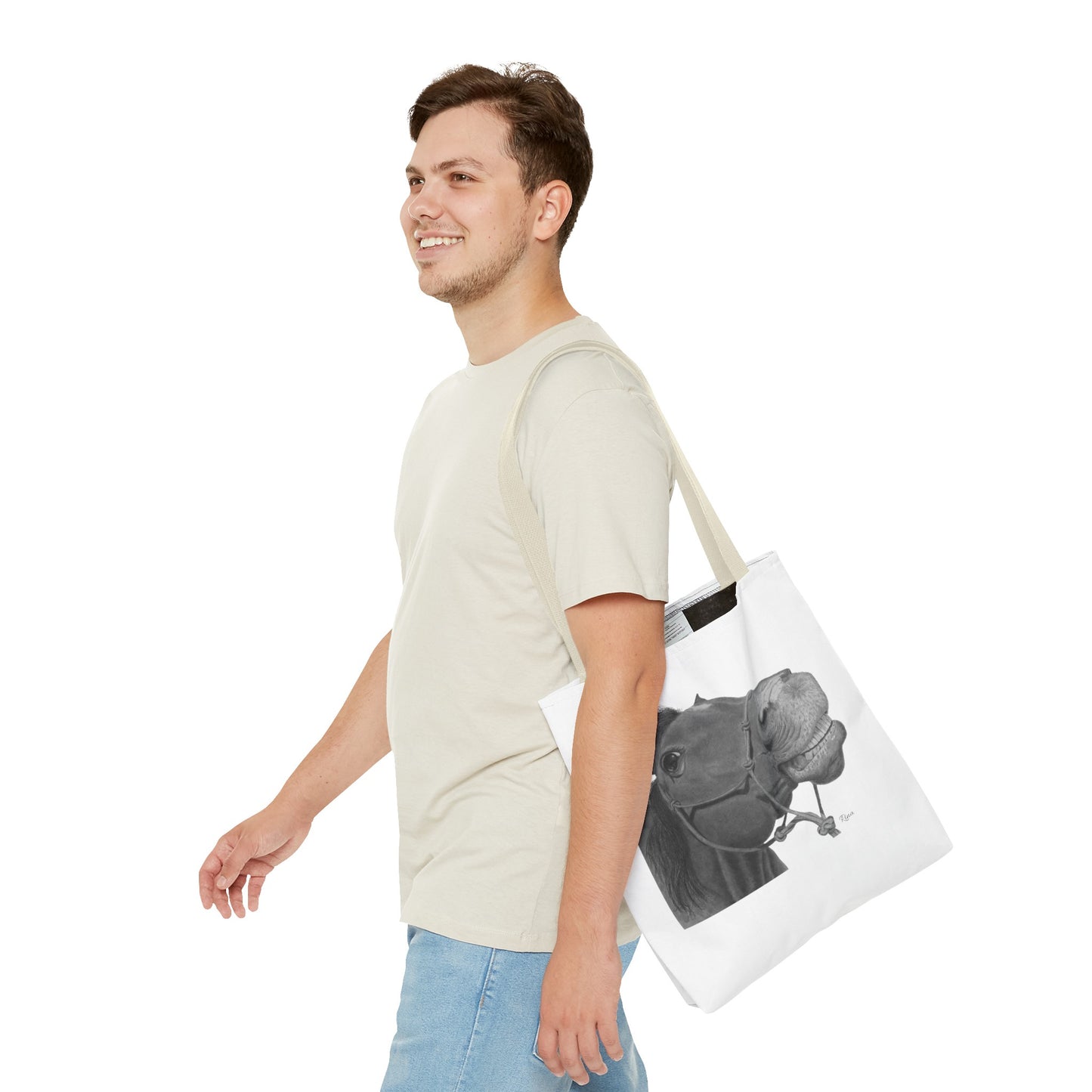 Happy Horse Tote Bag, Beach Tote, Pool Bag, Book Bag