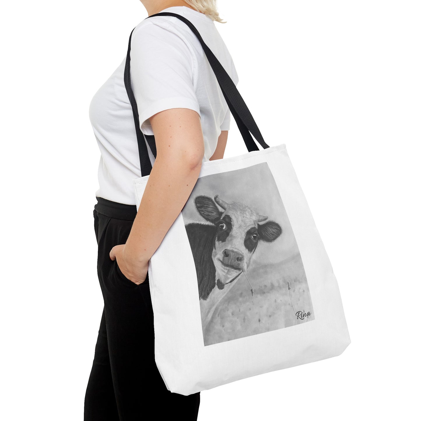 Peek A Boo Cow Tote Bag, Beach bag, Pool Bag, Book Bag