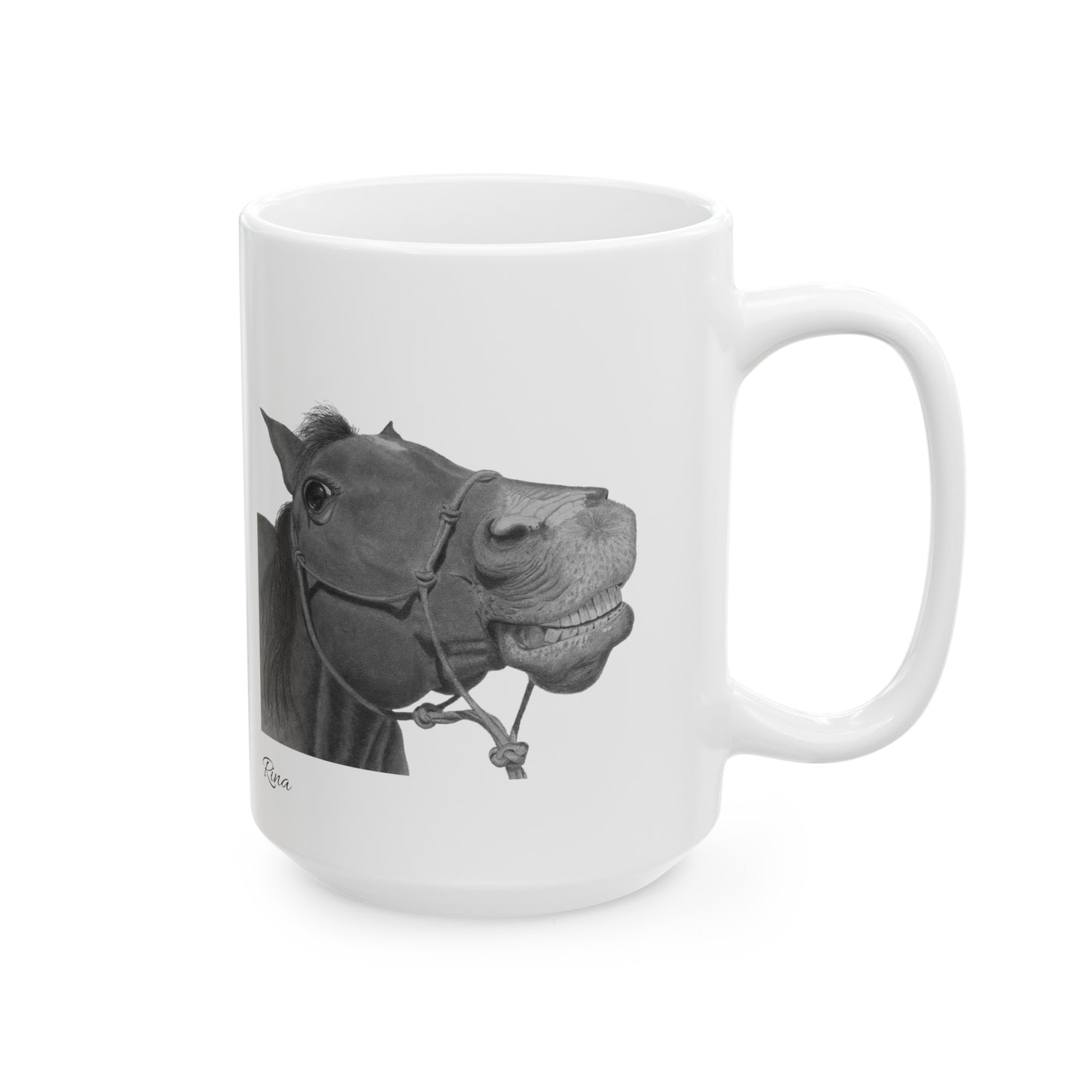 Smiling Horse Coffee Mug! Western Mug, Funny Horse Mug 11oz, 15oz