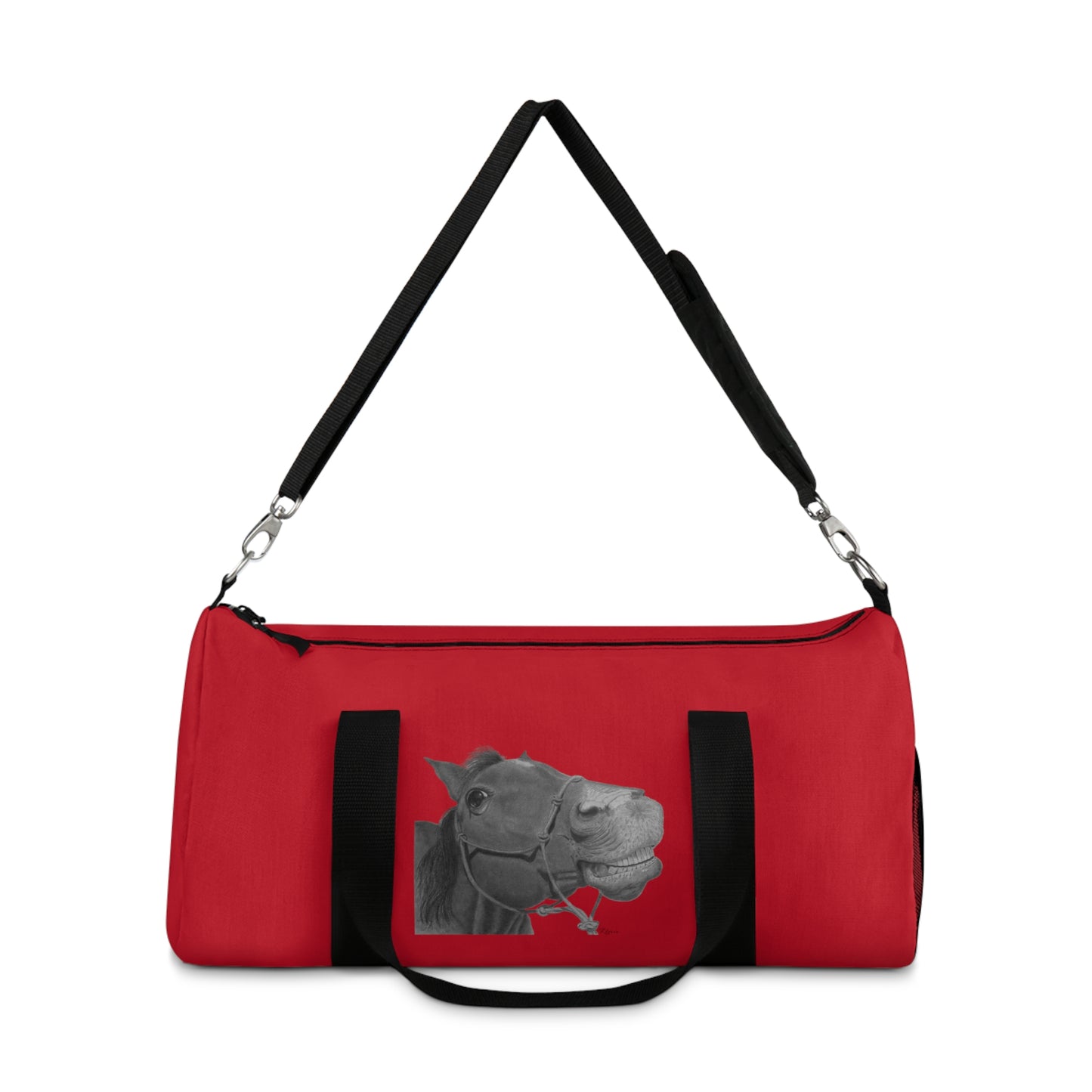 Horse Girl Smiling Horse Duffel Bag, Small and Large