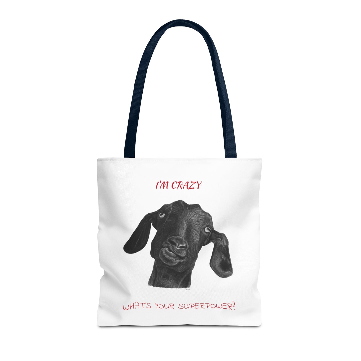 ImCrazy Whats Your Superpower Goofy Goat Tote Bag Beach Bag Pool Bag Book Bag
