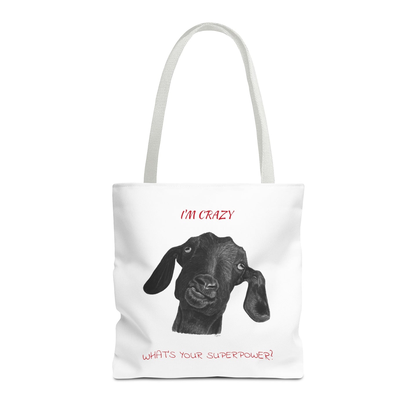 ImCrazy Whats Your Superpower Goofy Goat Tote Bag Beach Bag Pool Bag Book Bag