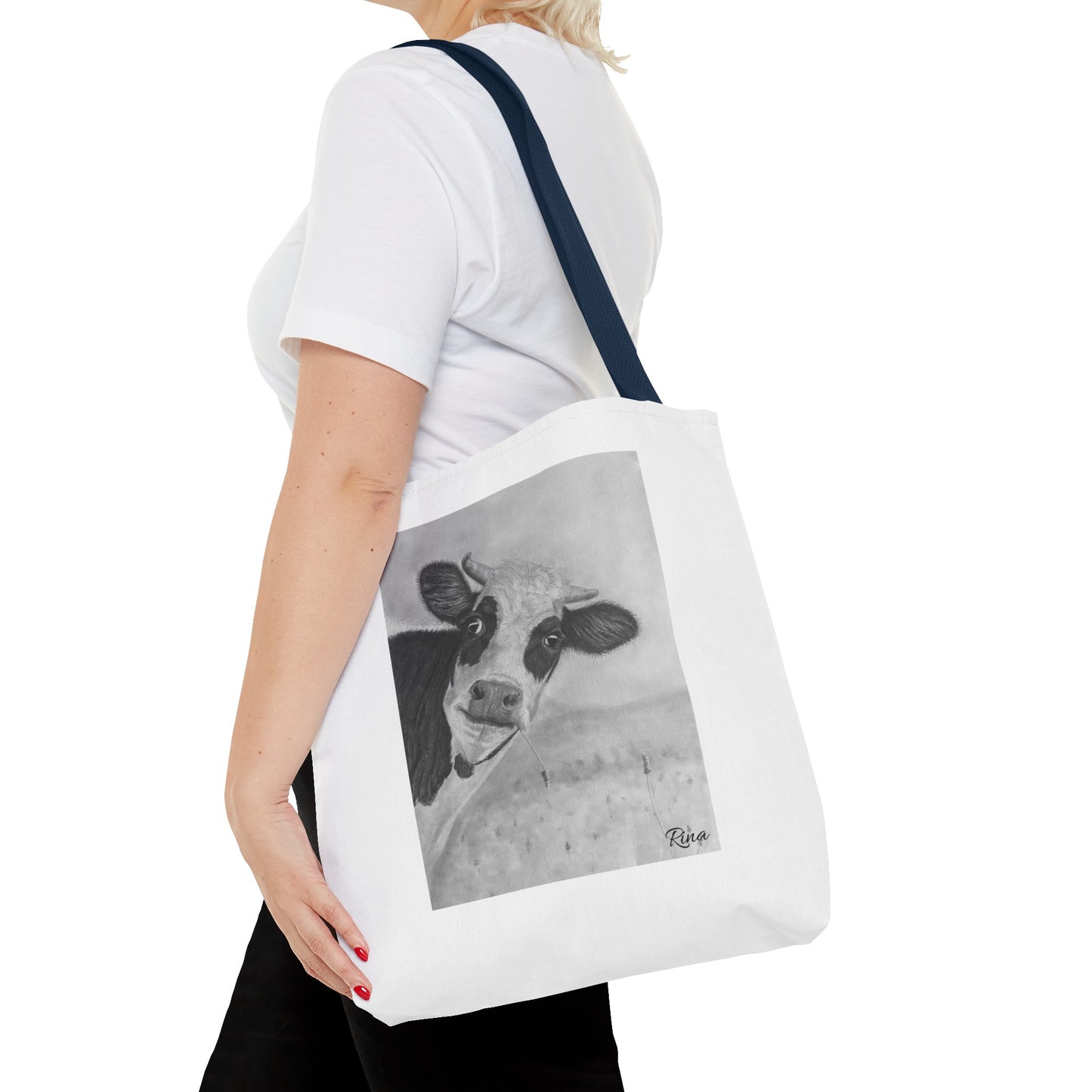 Peek A Boo Cow Tote Bag, Beach bag, Pool Bag, Book Bag