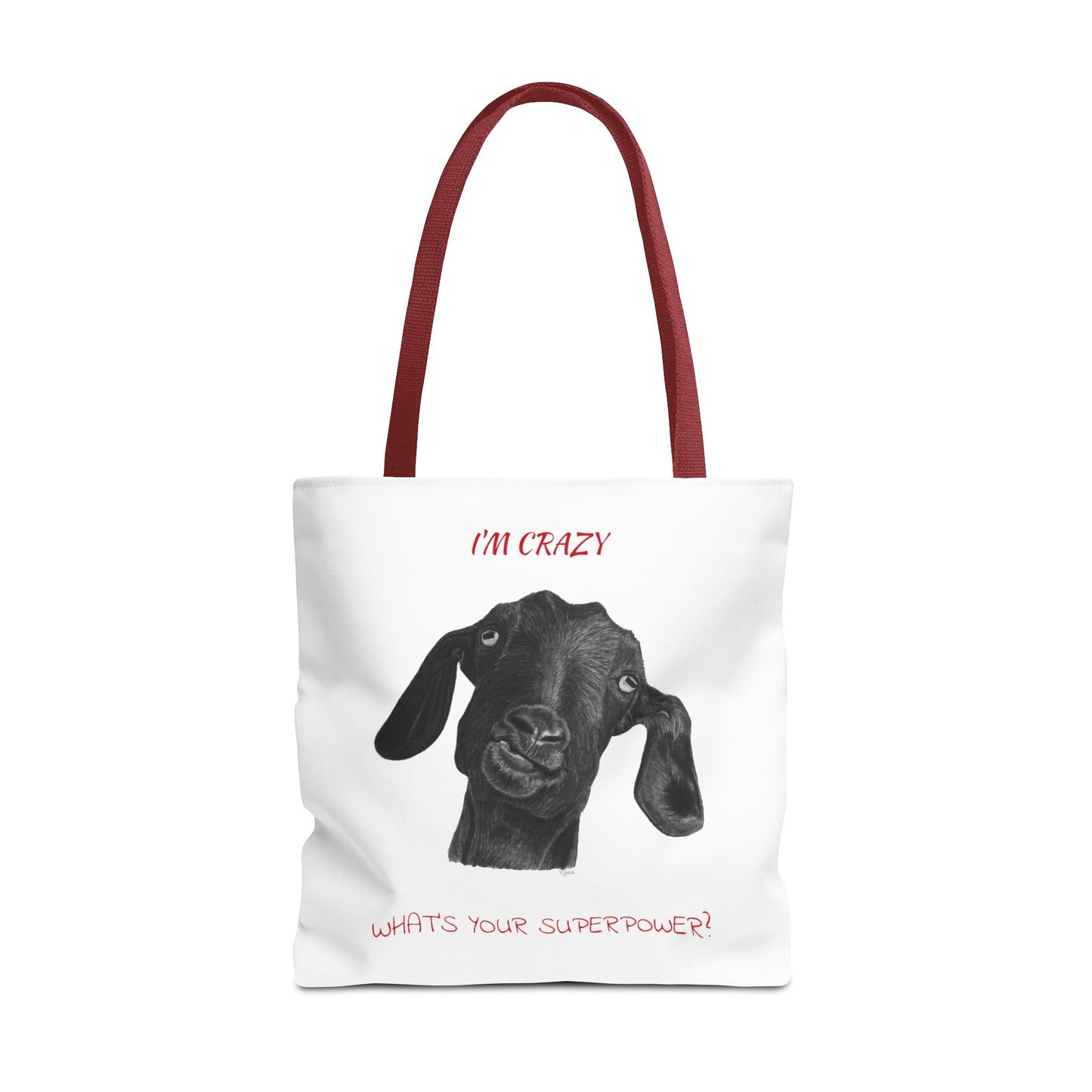 ImCrazy Whats Your Superpower Goofy Goat Tote Bag Beach Bag Pool Bag Book Bag