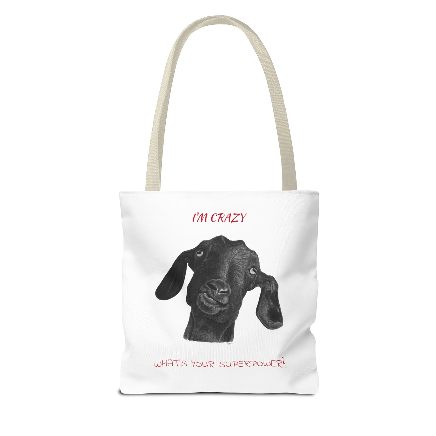 ImCrazy Whats Your Superpower Goofy Goat Tote Bag Beach Bag Pool Bag Book Bag