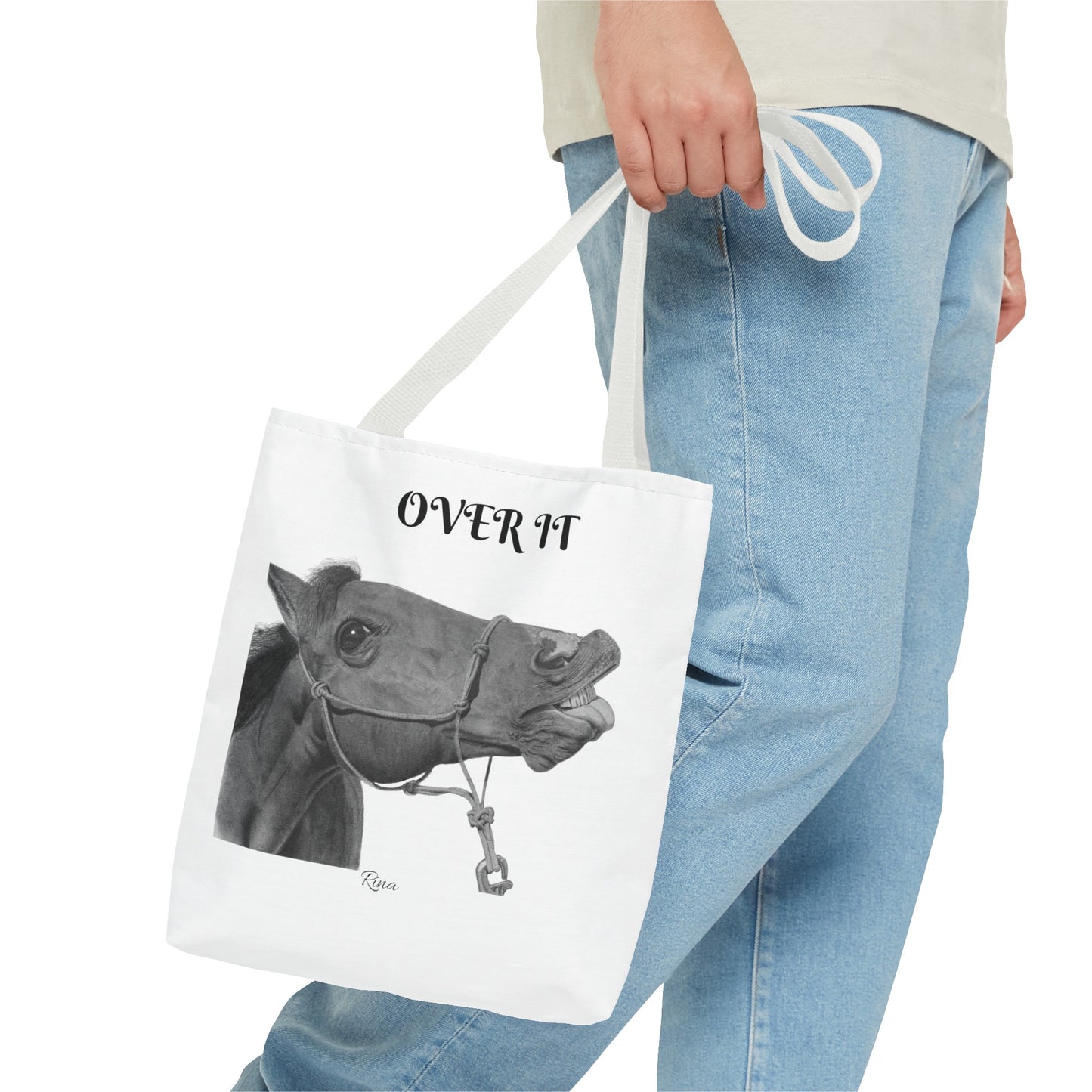 Over It Horse Tote Bag, Beach Bag, Pool Bag, Book Bag