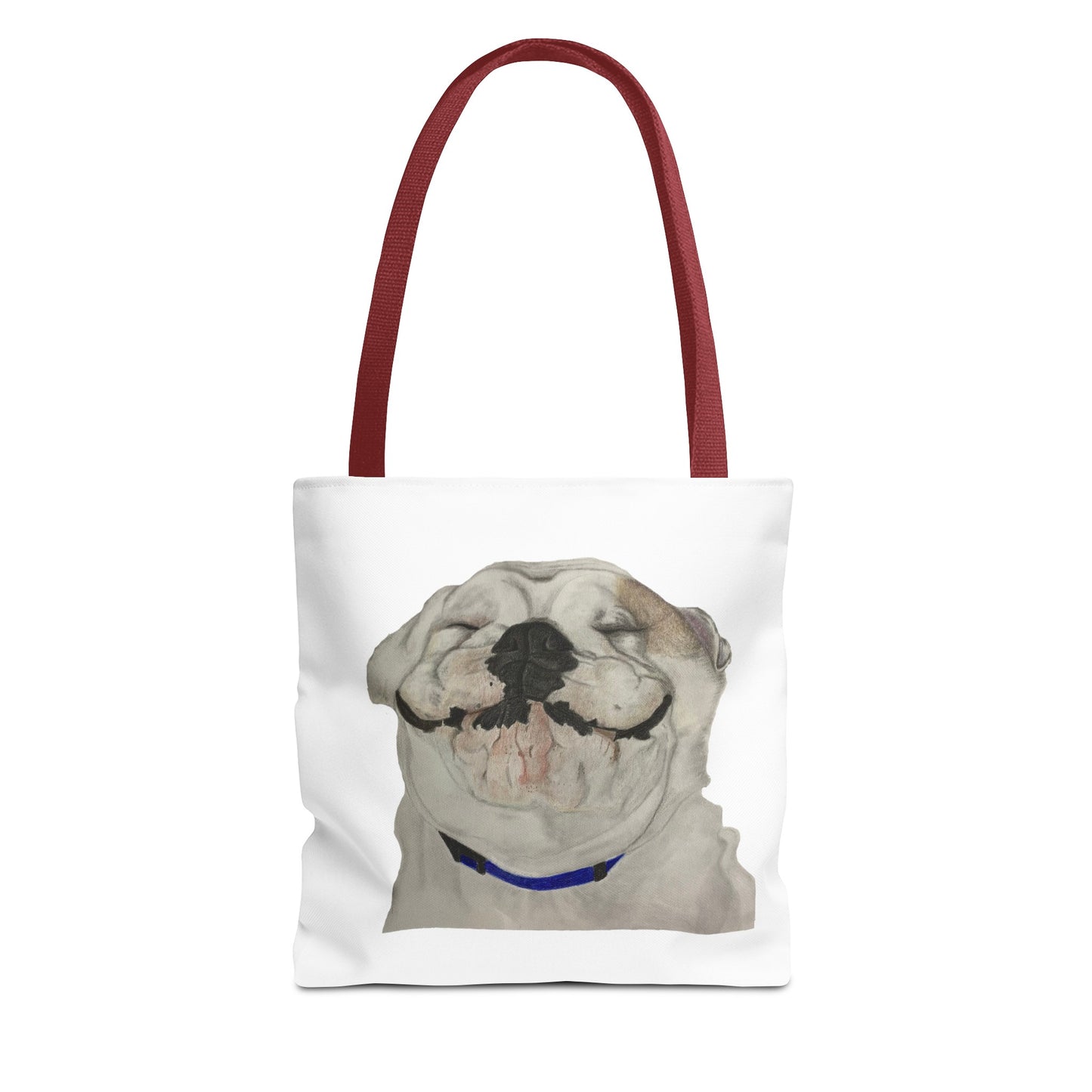 Happy Bulldog Tote Bag, Beach Bag, Pool Bag, Book Bag