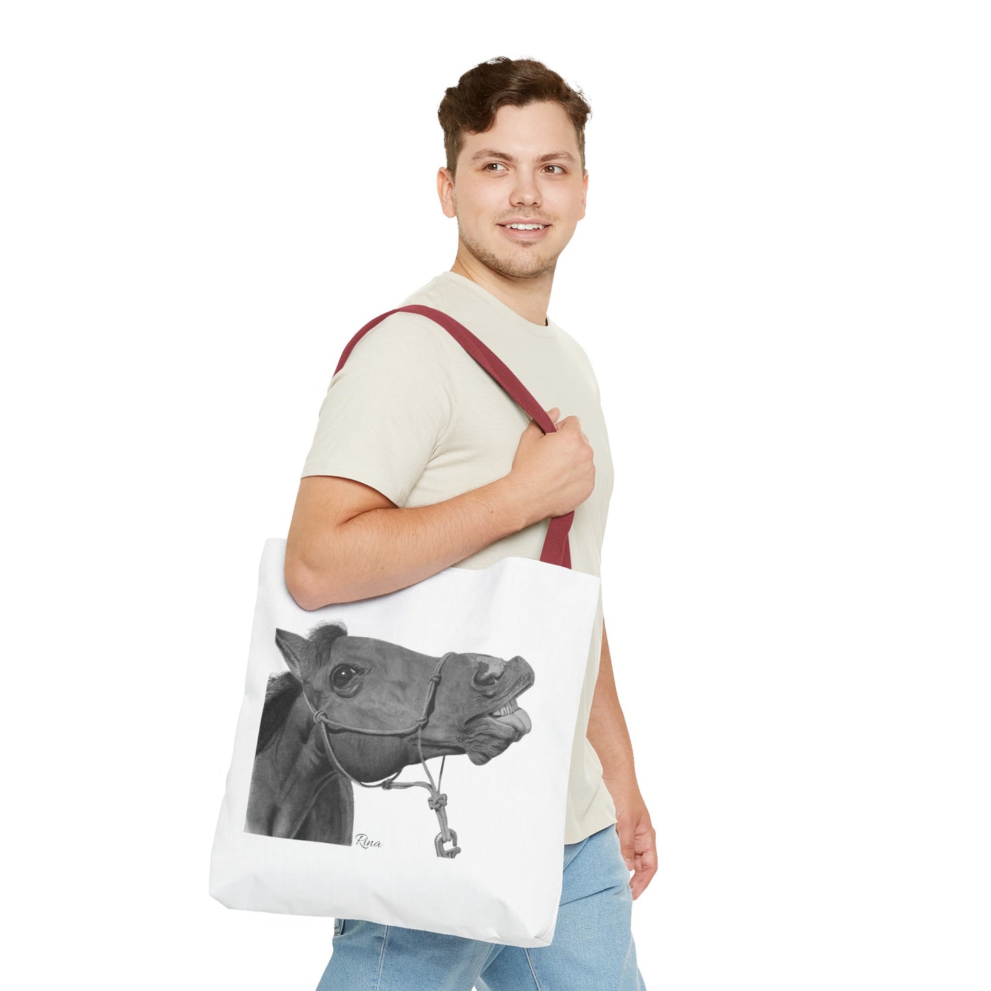 Funny Horse Tote bag, Beach Bag, Pool Bag, Book Bag