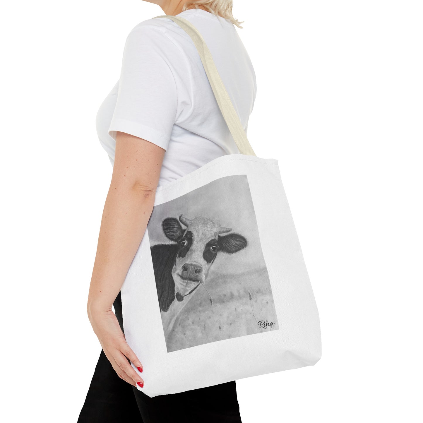 Peek A Boo Cow Tote Bag, Beach bag, Pool Bag, Book Bag