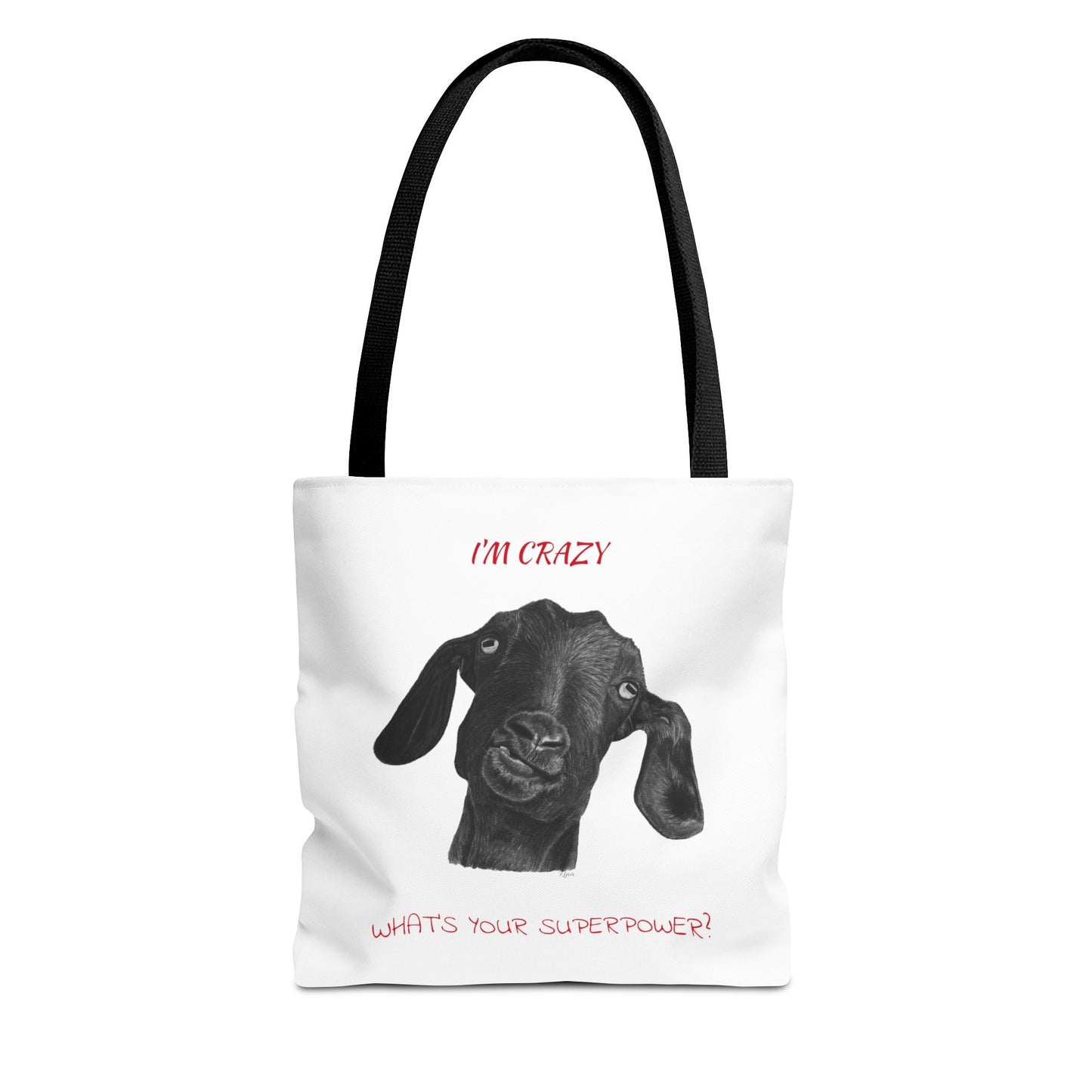 ImCrazy Whats Your Superpower Goofy Goat Tote Bag  Beach Bag Pool Bag Book Bag