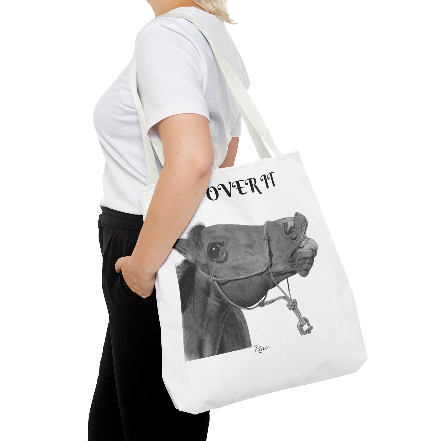 Over It Horse Tote Bag, Beach Bag, Pool Bag, Book Bag